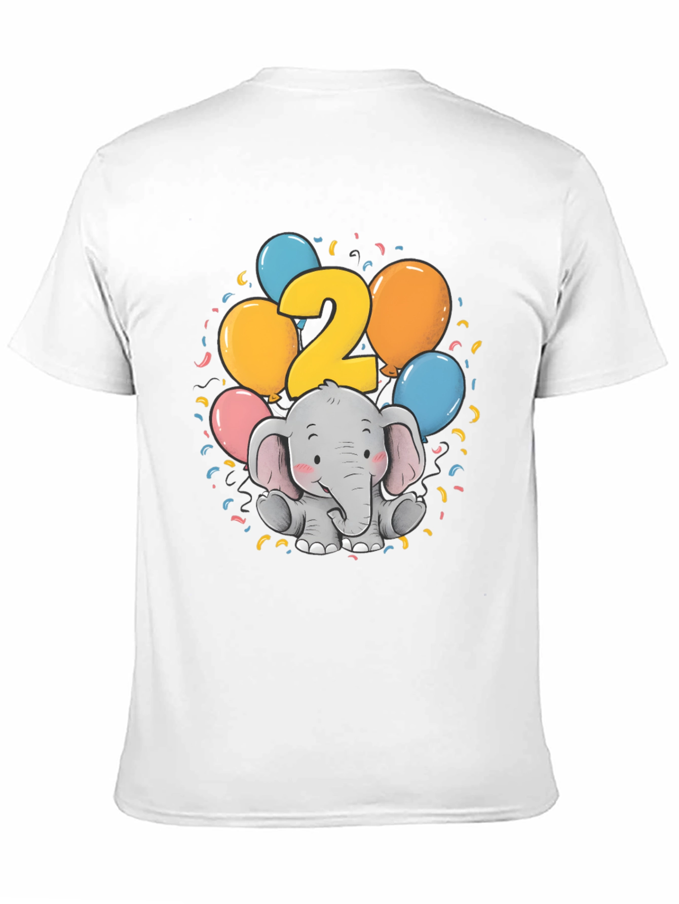 Cute Elephant 2nd Birthday T-Shirt
