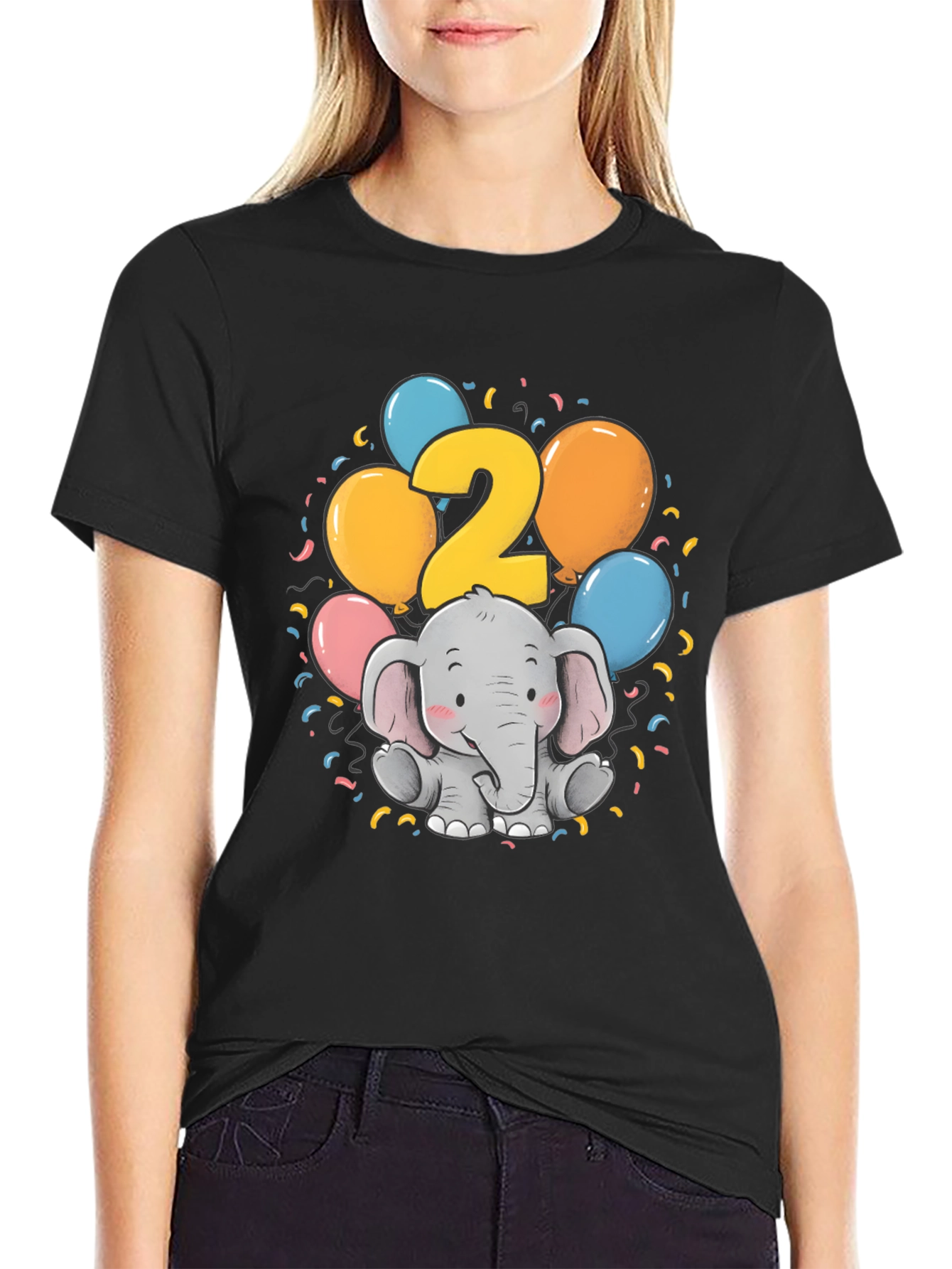 Cute Elephant 2nd Birthday T-Shirt
