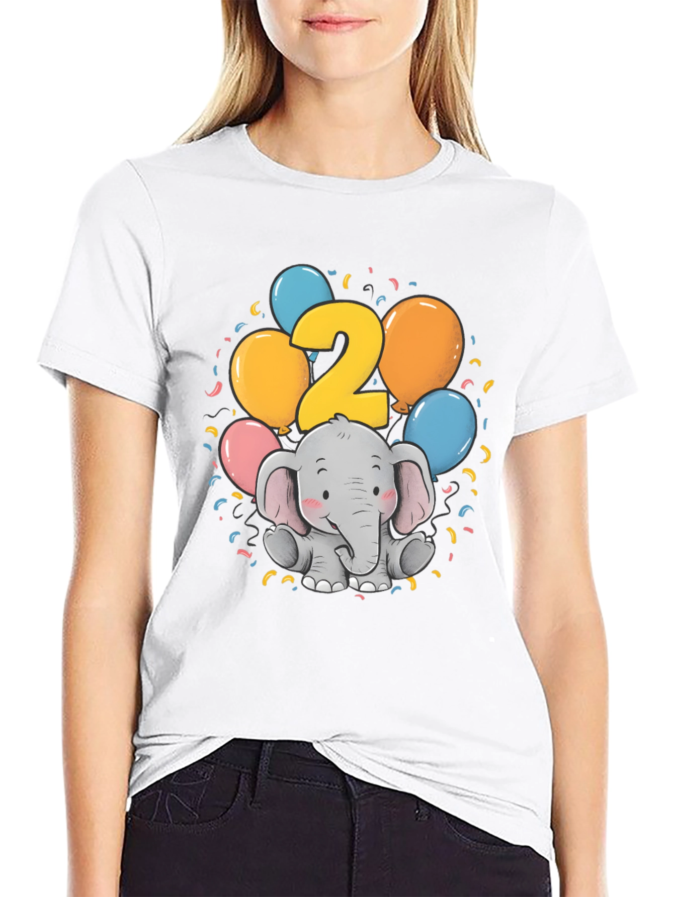 Cute Elephant 2nd Birthday T-Shirt