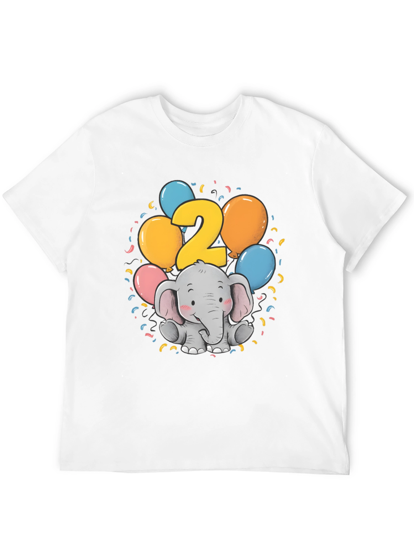 Cute Elephant 2nd Birthday T-Shirt