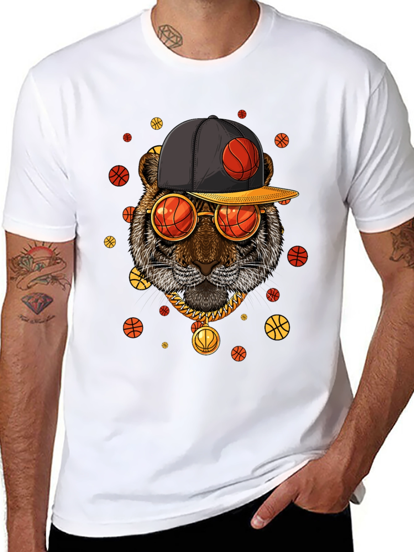 Tiger Basketball Graphic T-Shirt - Cool Streetwear Style