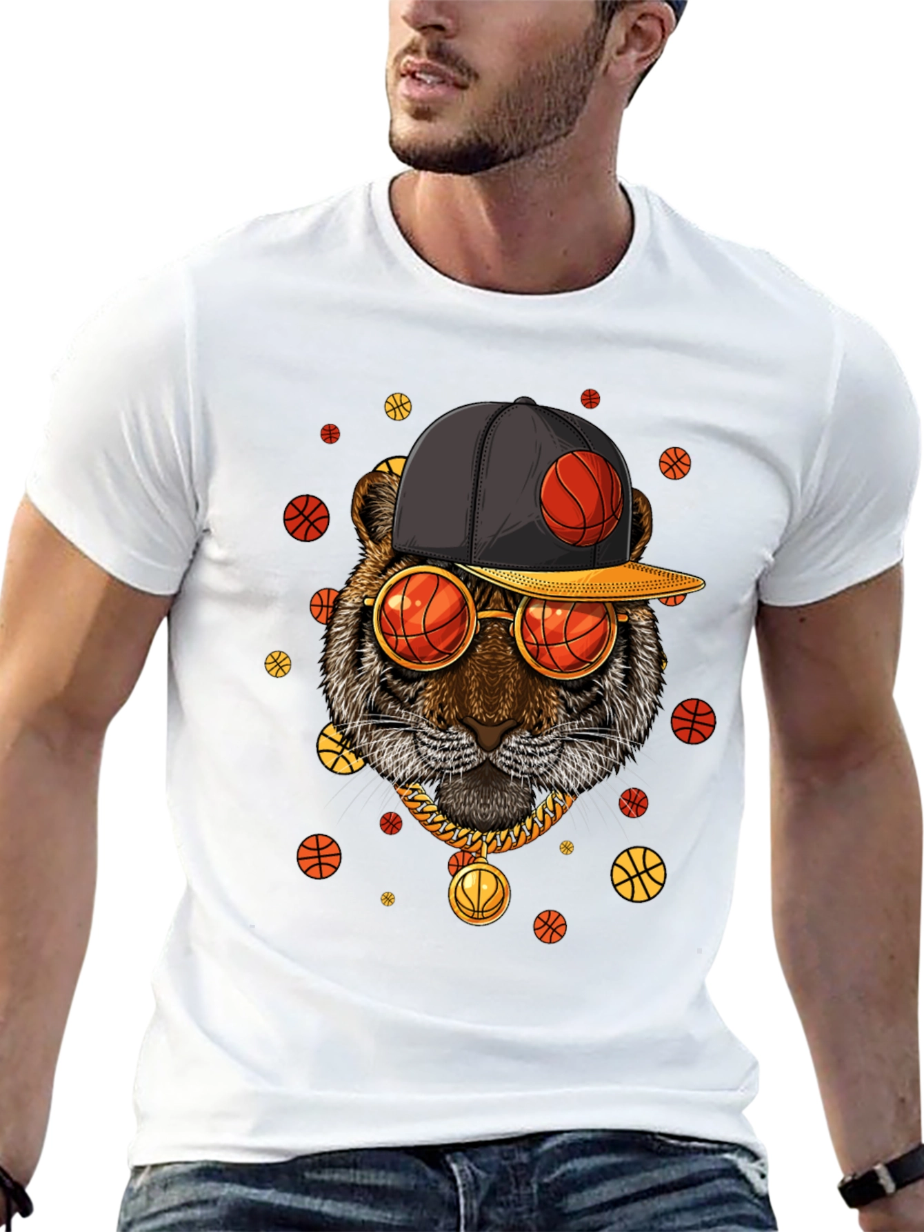 Tiger Basketball Graphic T-Shirt - Cool Streetwear Style