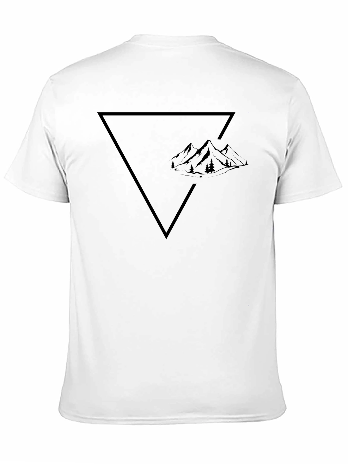 Mens Black Mountain Triangle Graphic Tee