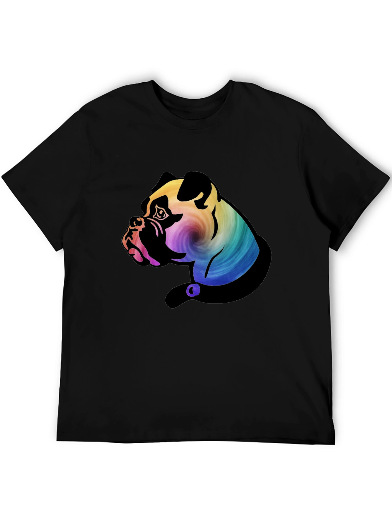 Rainbow Bulldog Graphic Tee - Unique Dog Lovers T-Shirt