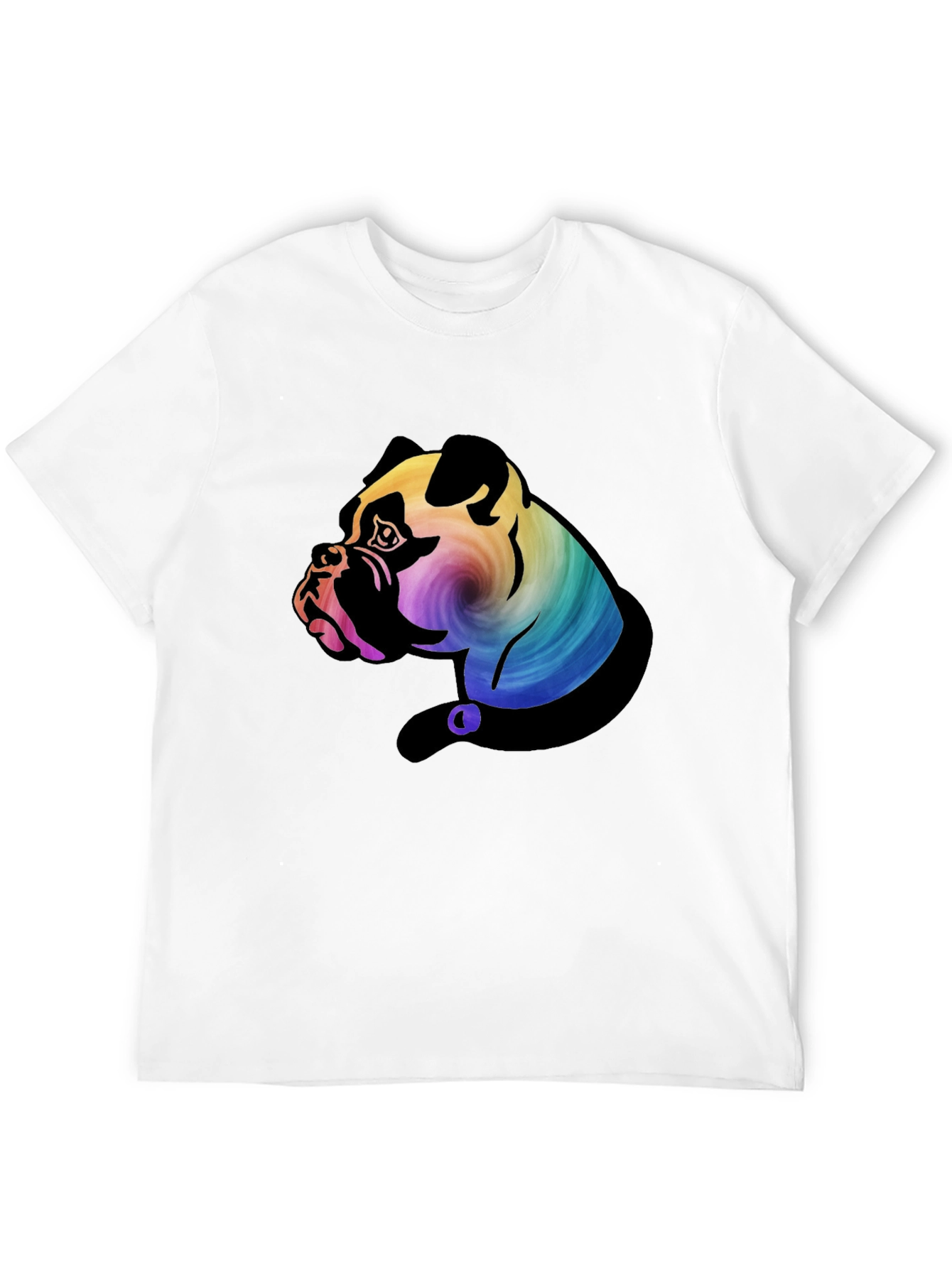 Rainbow Bulldog Graphic Tee - Unique Dog Lovers T-Shirt