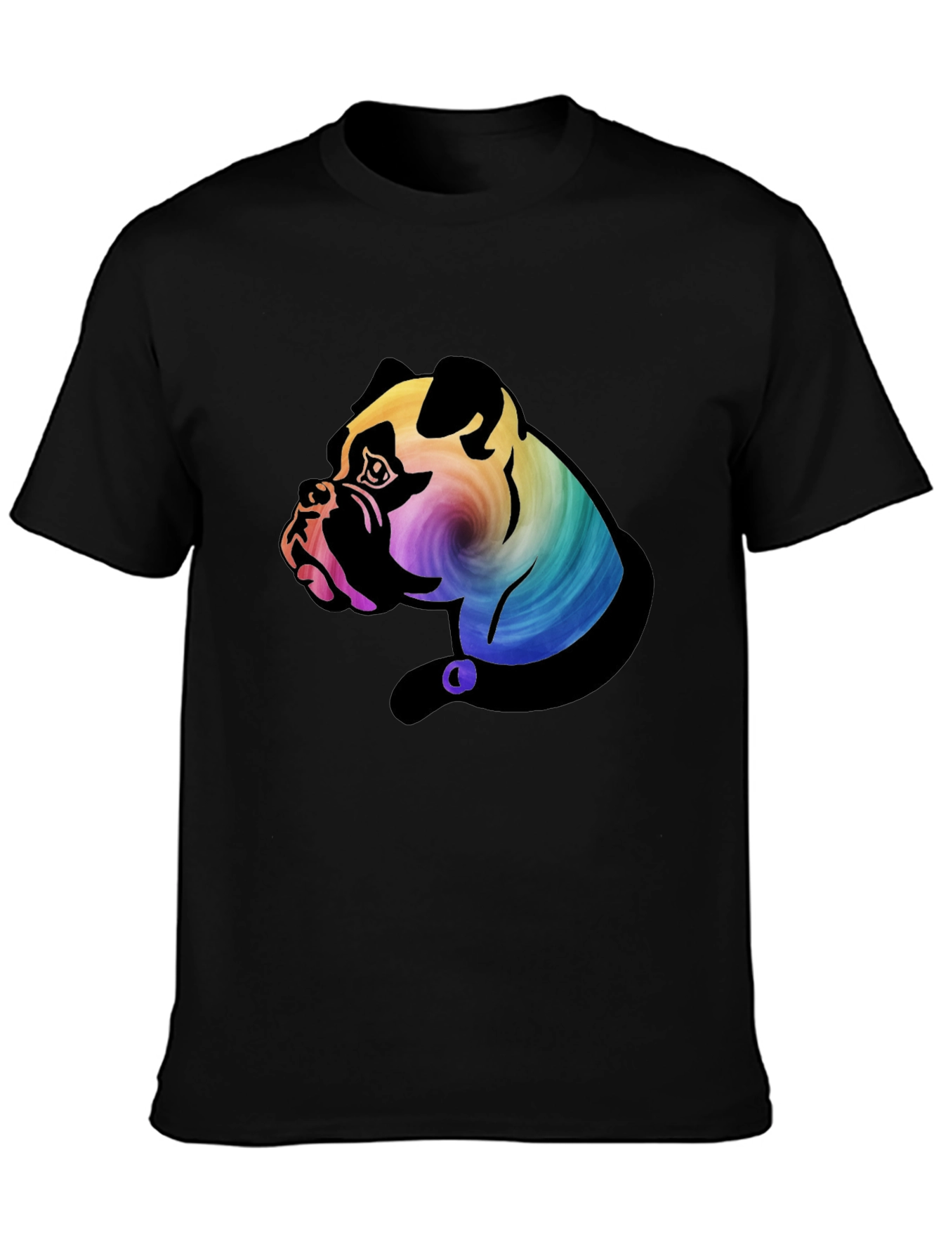 Rainbow Bulldog Graphic Tee - Unique Dog Lovers T-Shirt