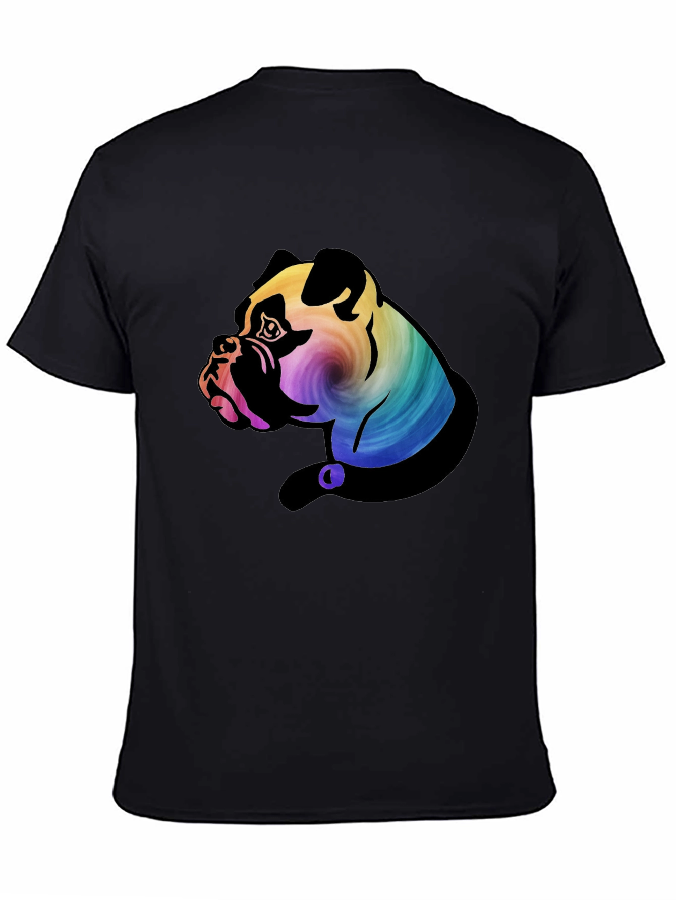 Rainbow Bulldog Graphic Tee - Unique Dog Lovers T-Shirt