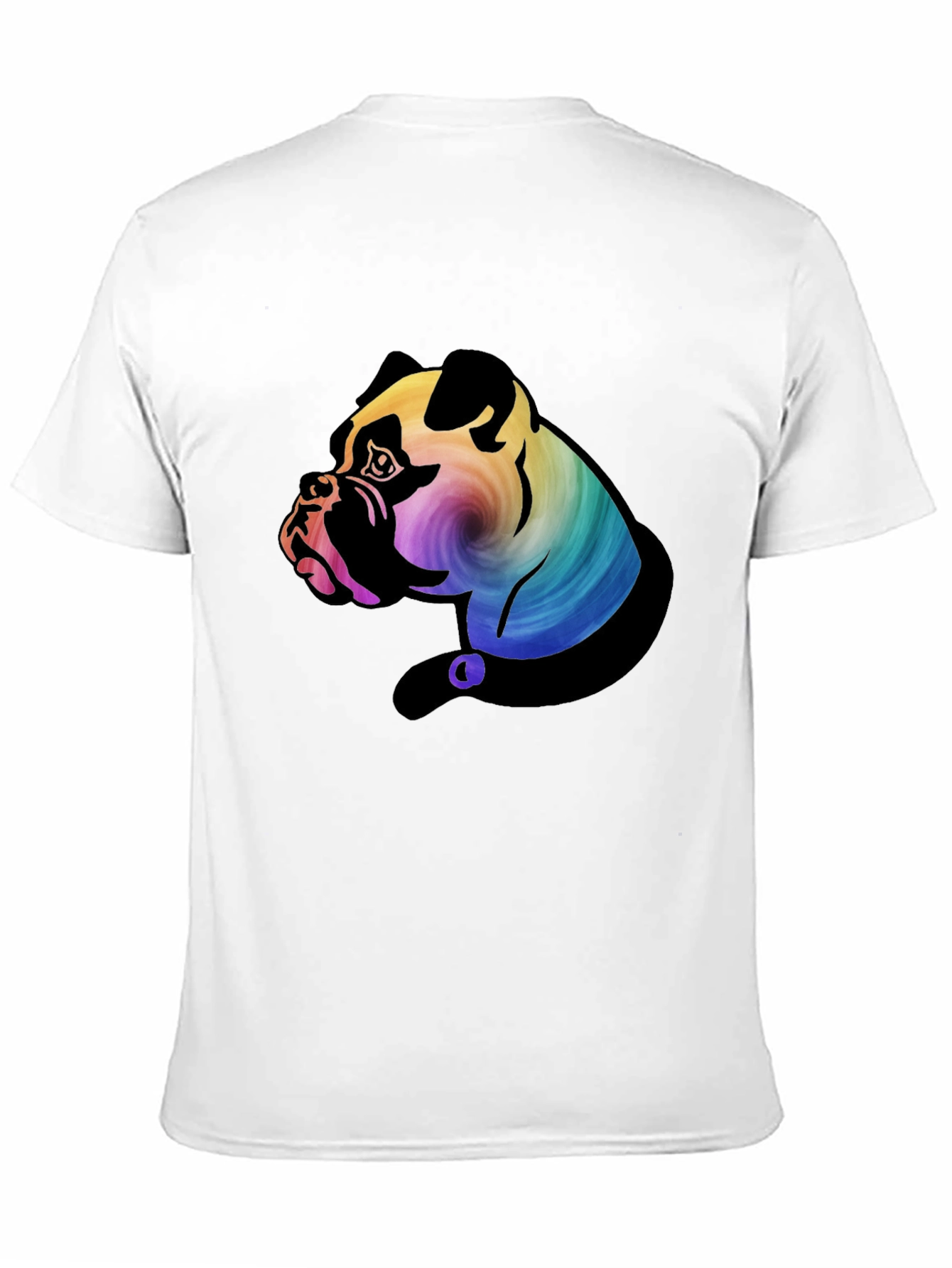 Rainbow Bulldog Graphic Tee - Unique Dog Lovers T-Shirt