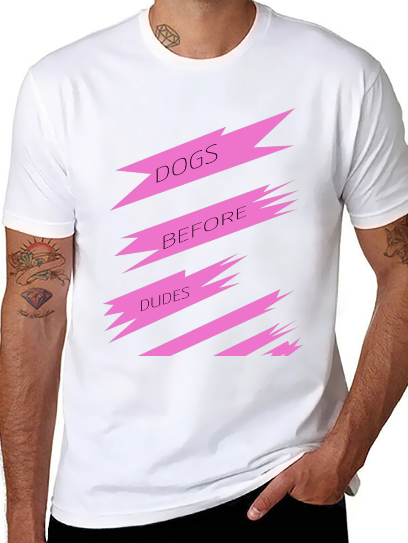 Dogs Before Dudes Graphic Tee - Black