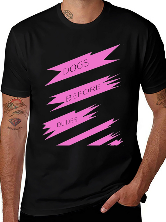 Dogs Before Dudes Graphic Tee - Black