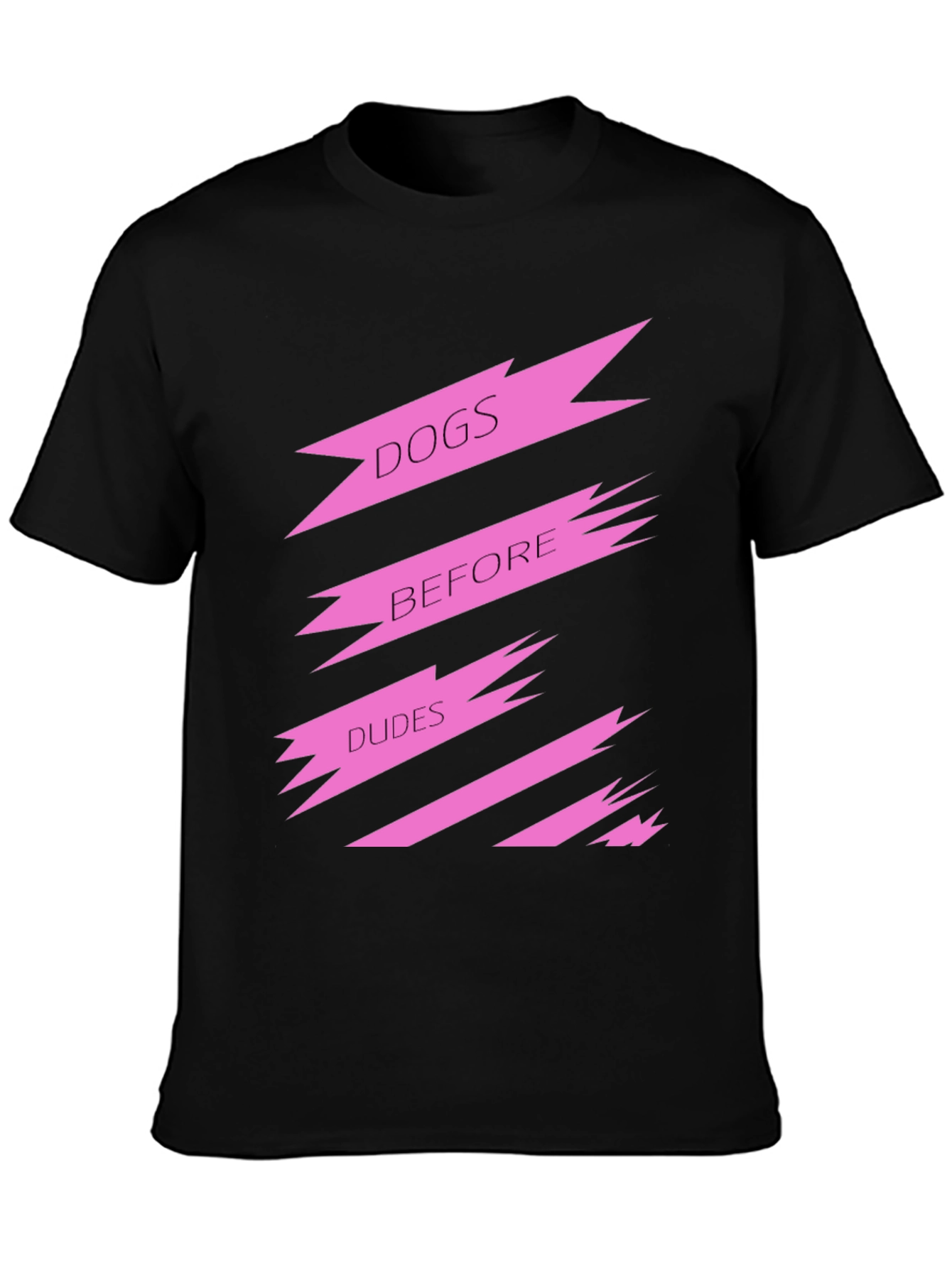 Dogs Before Dudes Graphic Tee - Black