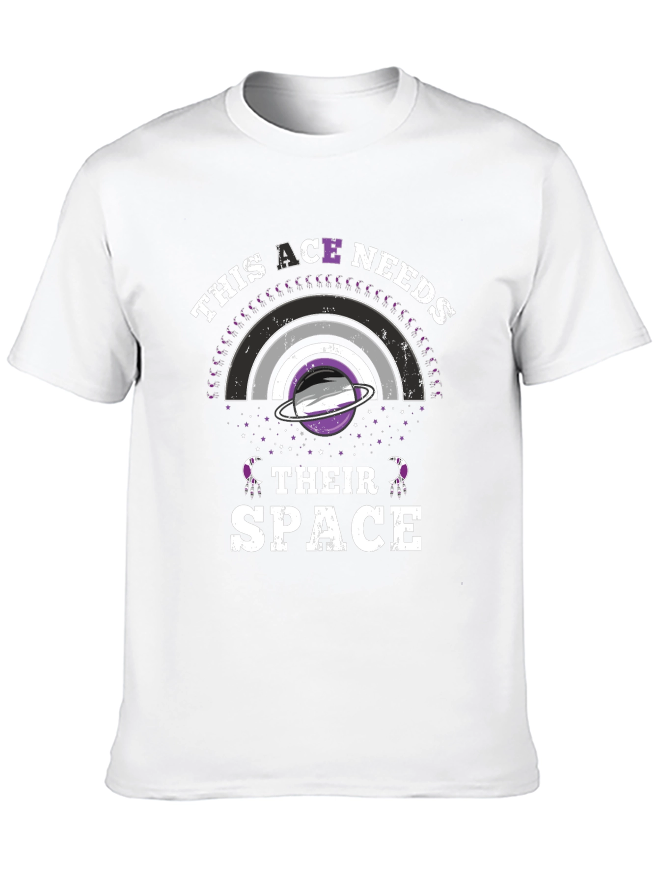 Ace Needs Space T-Shirt Asexual Pride Galaxy Tee