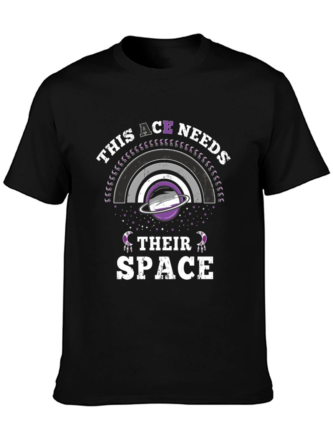 Ace Needs Space T-Shirt Asexual Pride Galaxy Tee