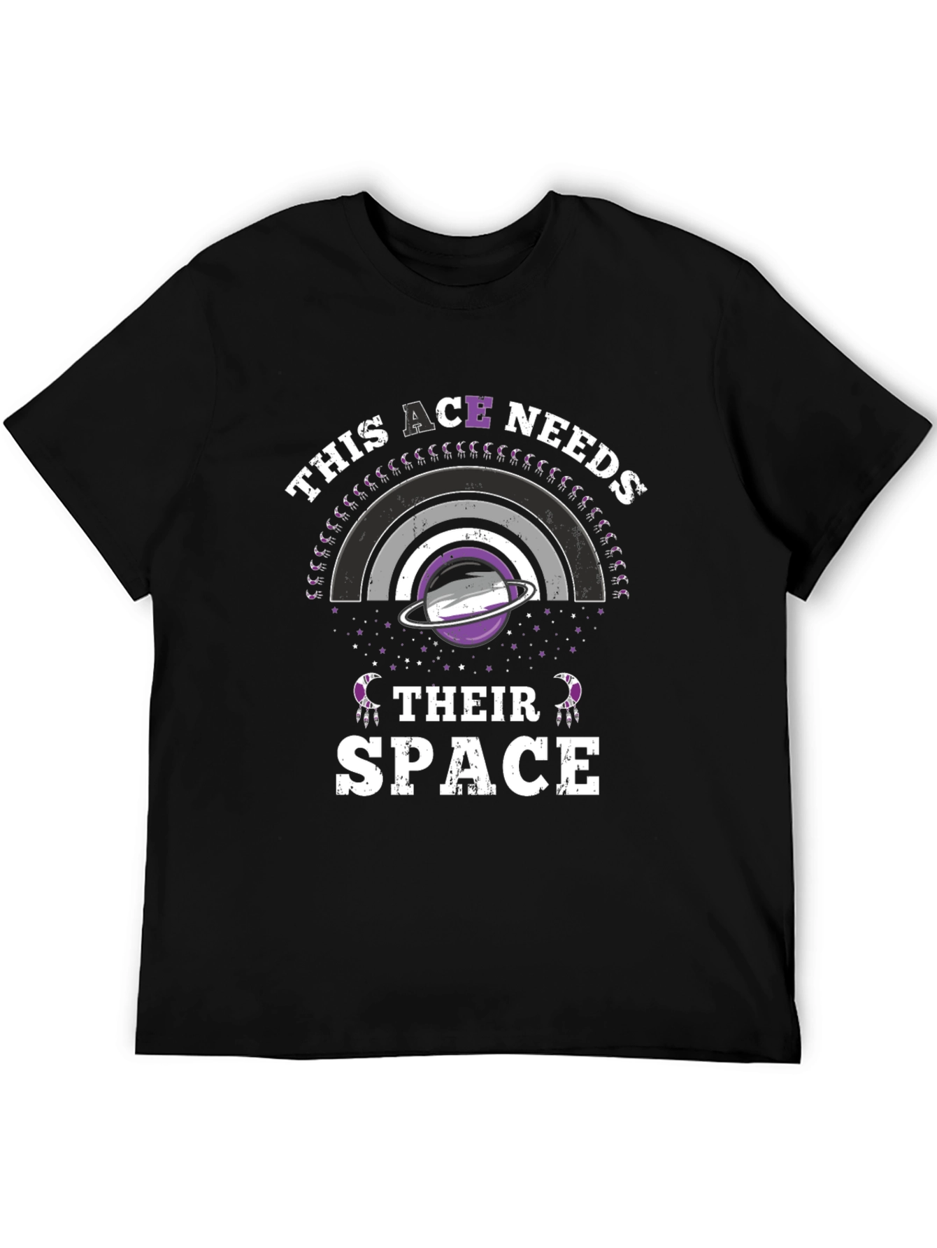 Ace Needs Space T-Shirt Asexual Pride Galaxy Tee