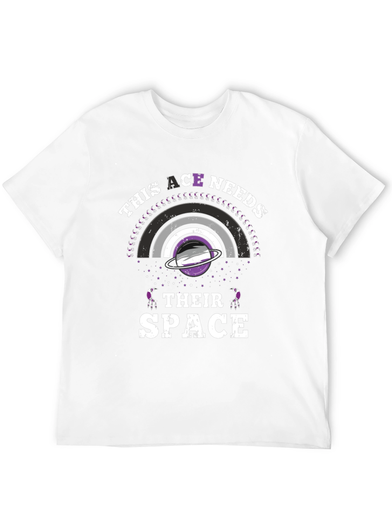 Ace Needs Space T-Shirt Asexual Pride Galaxy Tee