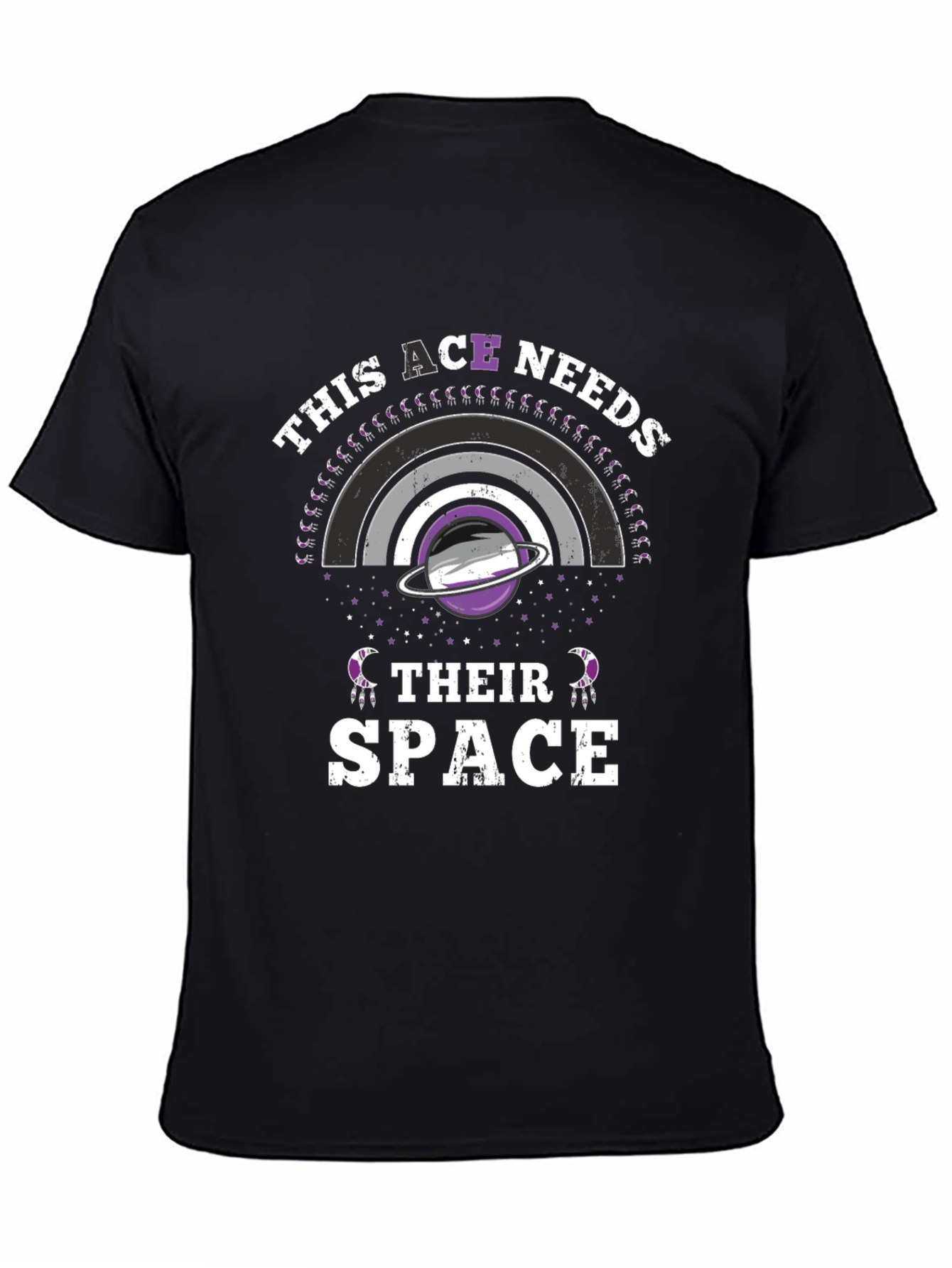 Ace Needs Space T-Shirt Asexual Pride Galaxy Tee