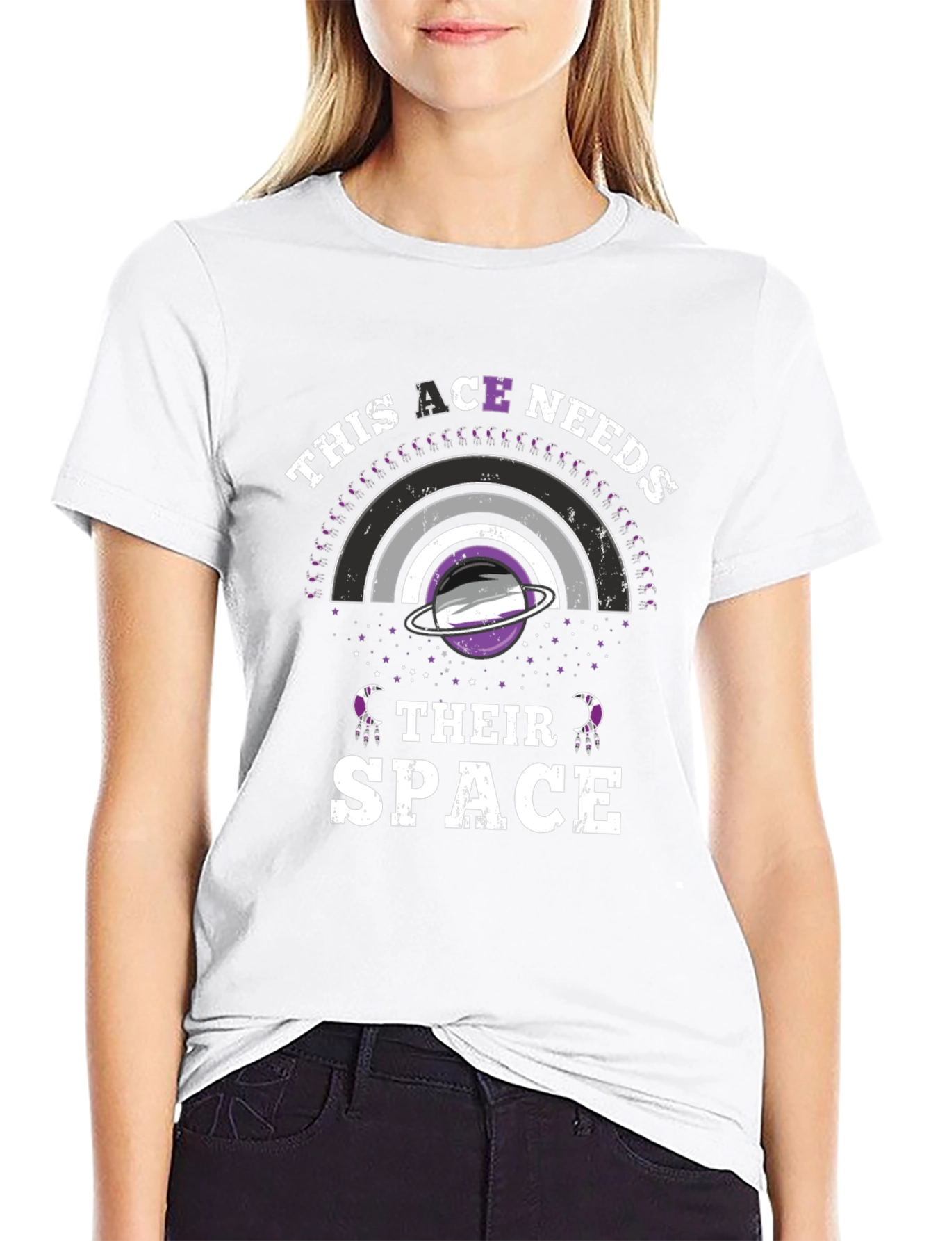 Ace Needs Space T-Shirt Asexual Pride Galaxy Tee