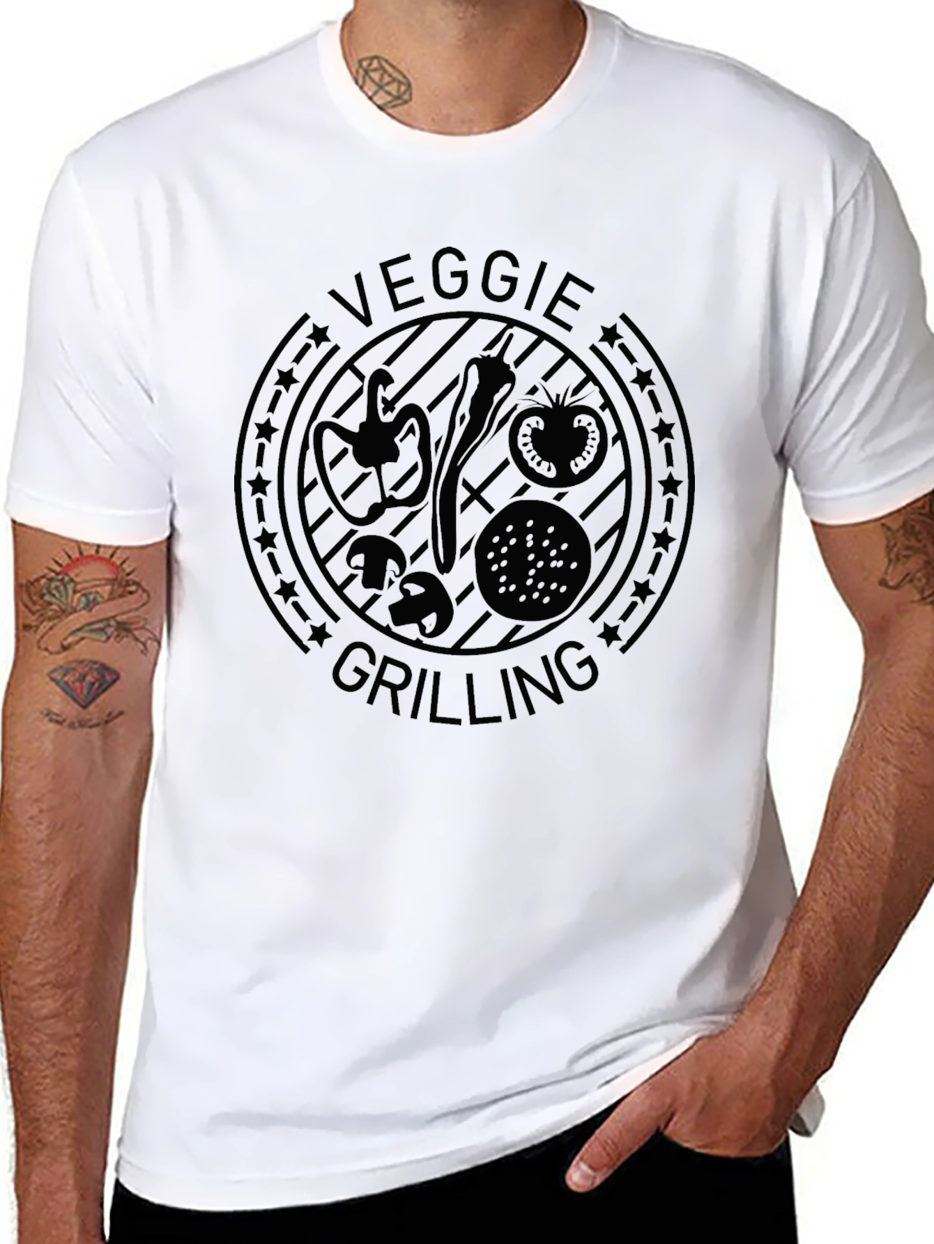 Veggie Grilling Graphic T-Shirt