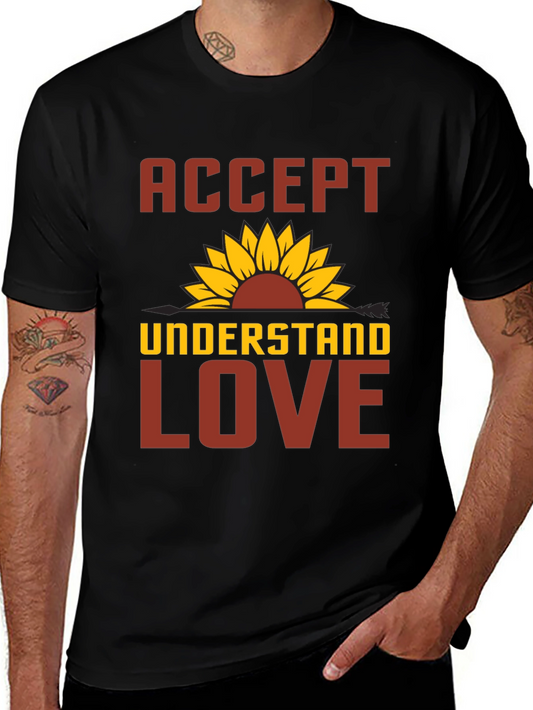Accept Understand Love Sunflower Graphic Tee