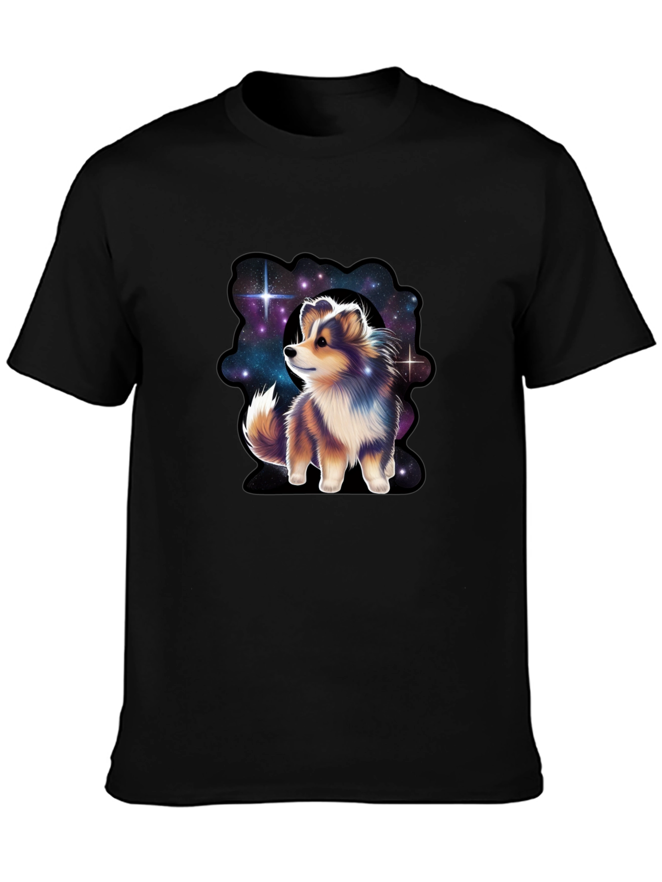 Cosmic Sheltie T-Shirt - Galaxy Dog Tee