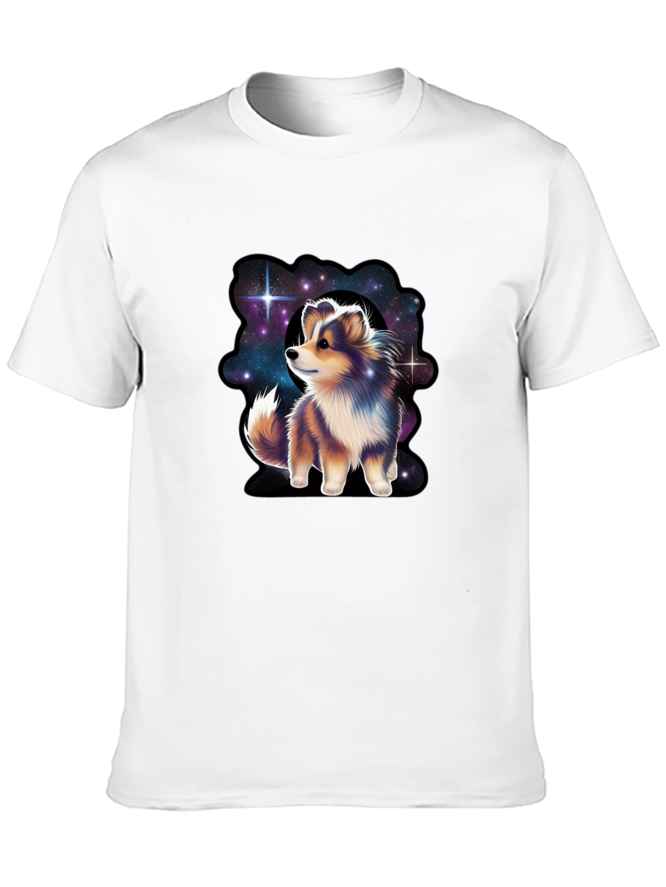 Cosmic Sheltie T-Shirt - Galaxy Dog Tee