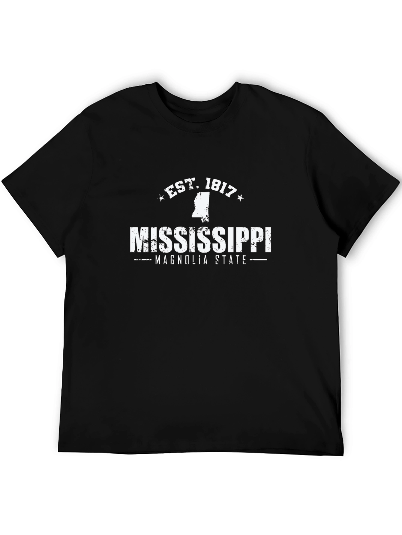 Mississippi Magnolia State Black T-Shirt