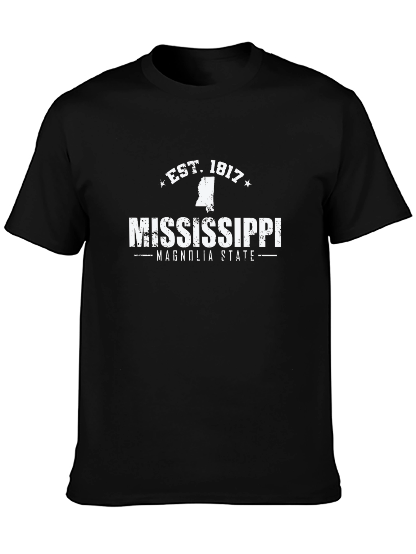 Mississippi Magnolia State Black T-Shirt