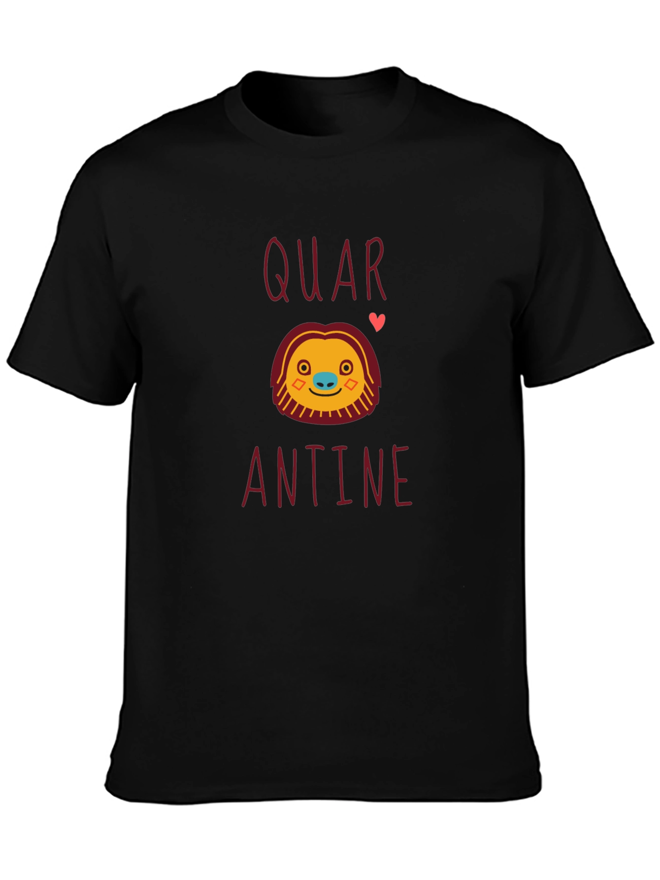 Quarantine Sloth Graphic Tee - Black