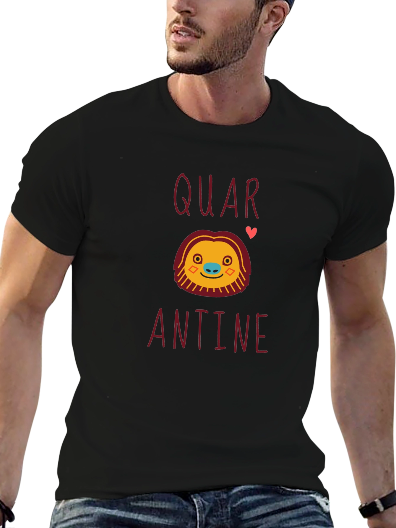 Quarantine Sloth Graphic Tee - Black