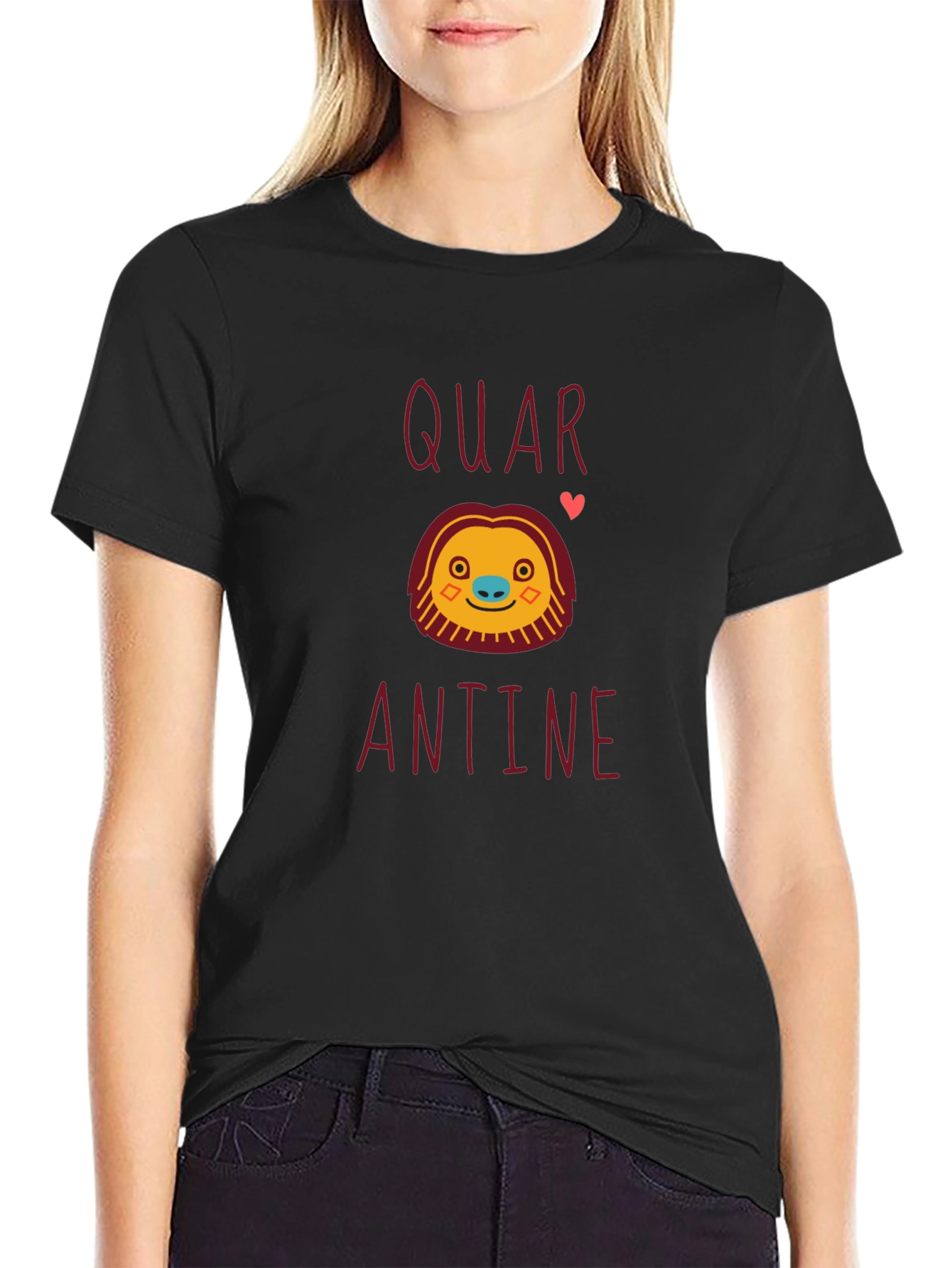 Quarantine Sloth Graphic Tee - Black