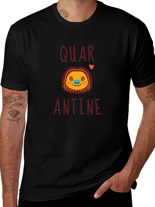 Quarantine Sloth Graphic Tee - Black