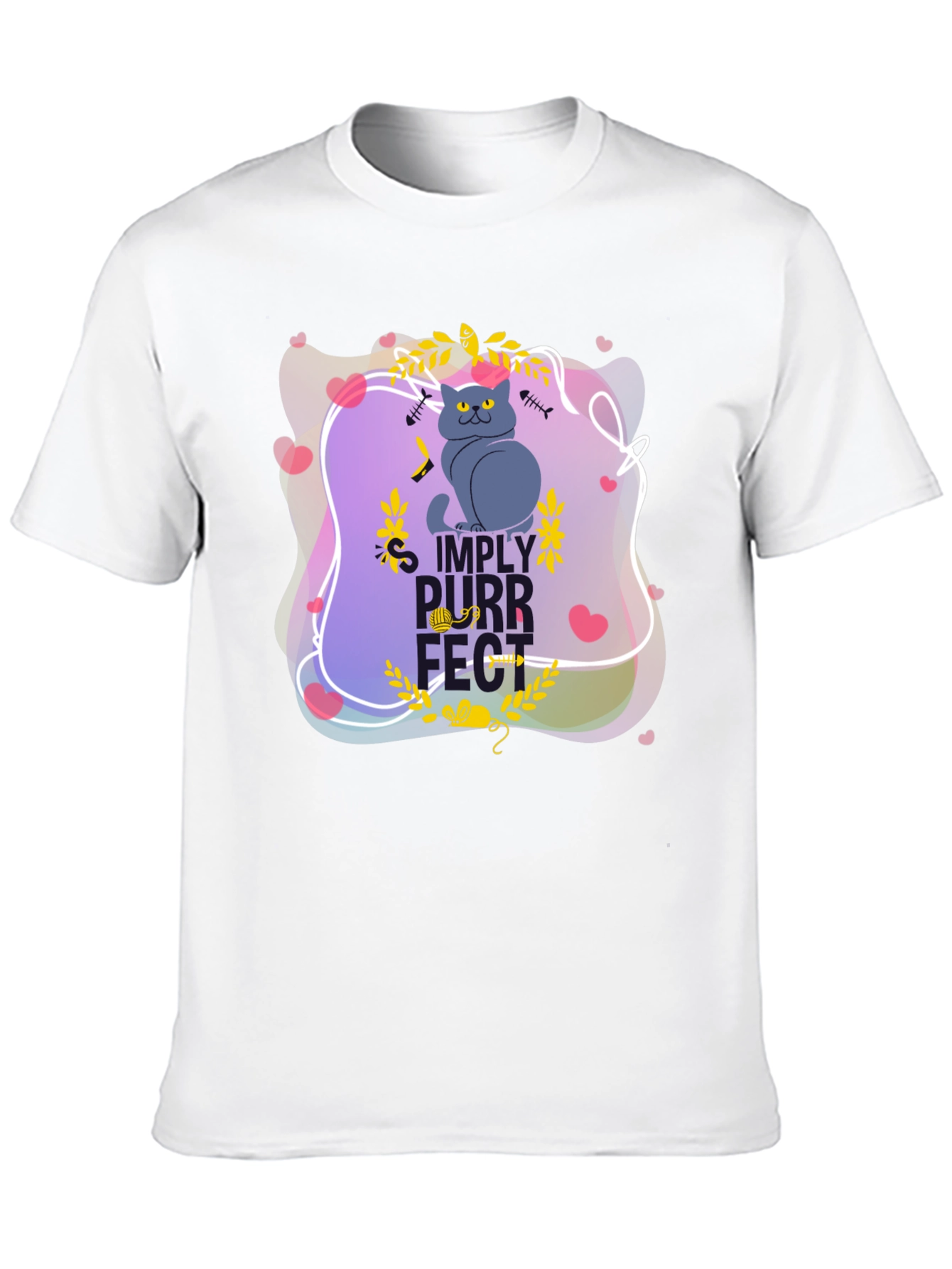 Simply Purrfect Black Graphic Tee