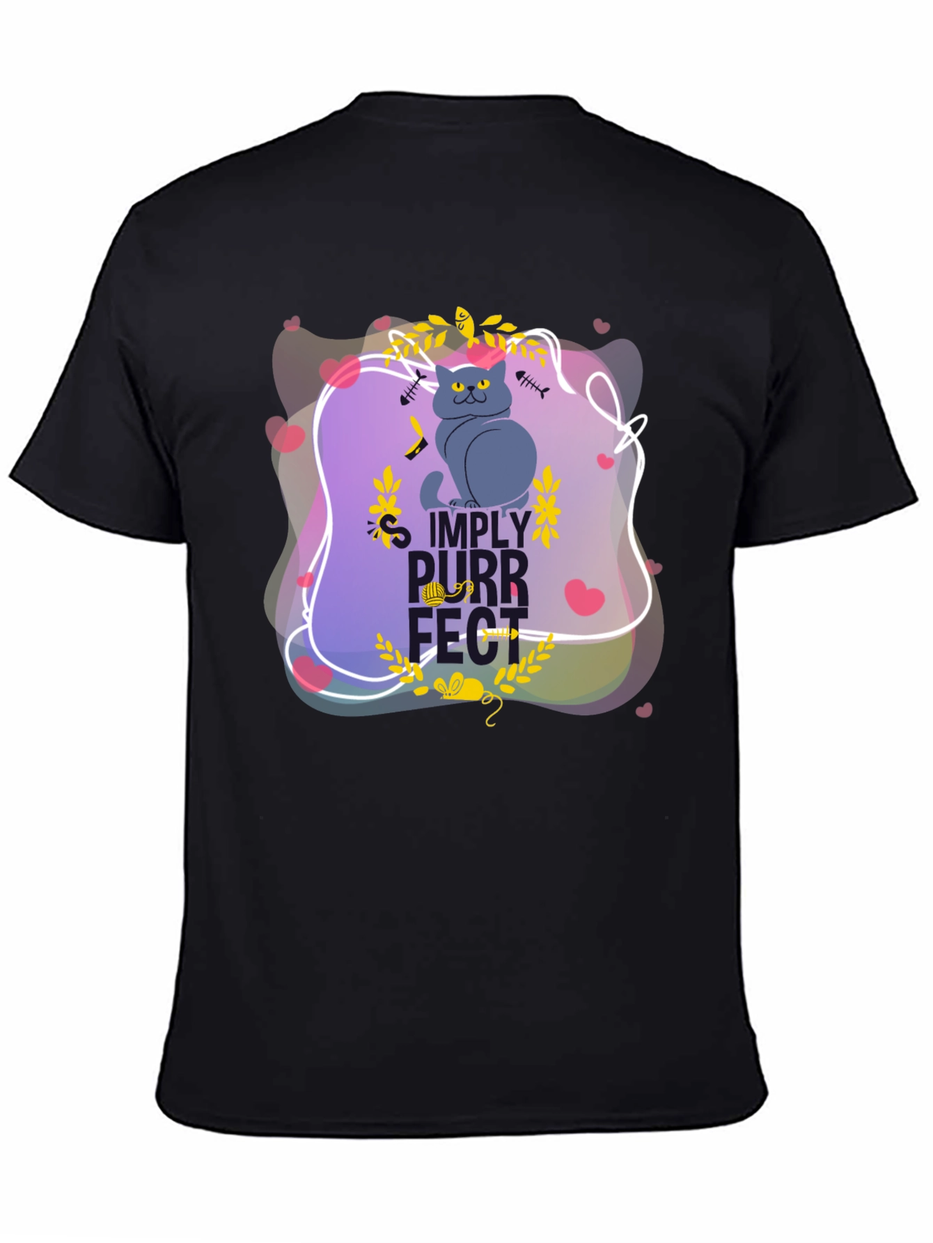 Simply Purrfect Black Graphic Tee