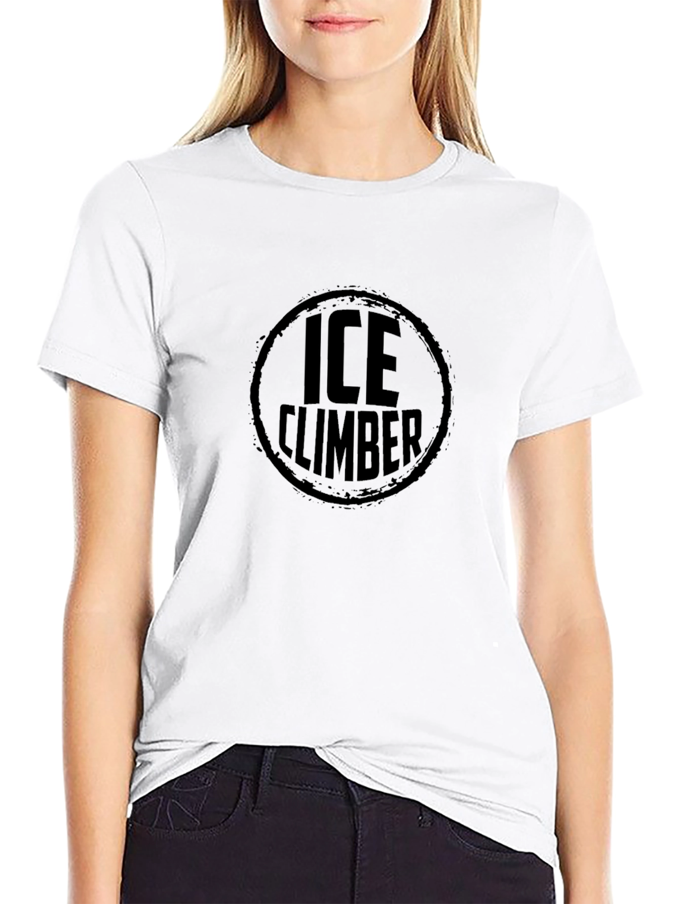 Ice Climber Graphic T-Shirt - Black Crew Neck Tee