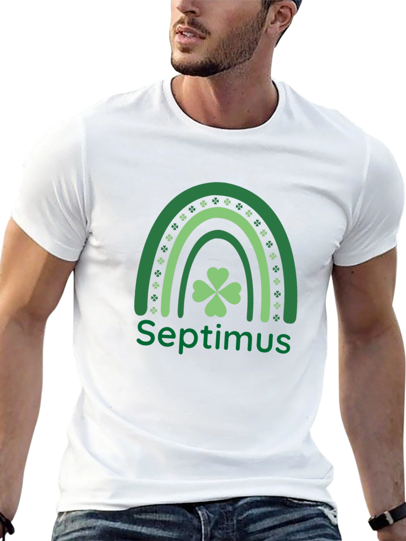 Septimus St. Patricks Day Rainbow Clover T-Shirt