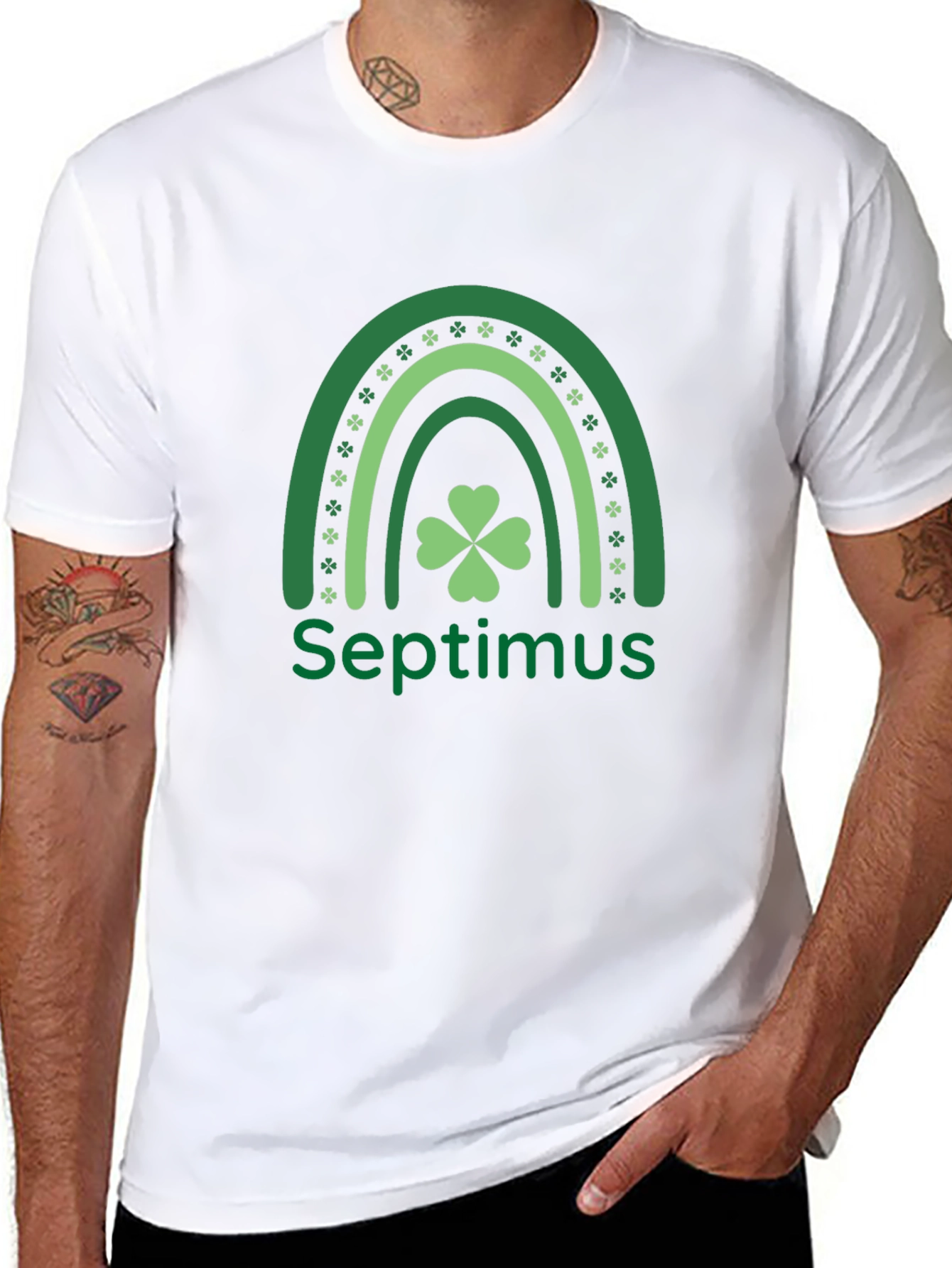 Septimus St. Patricks Day Rainbow Clover T-Shirt