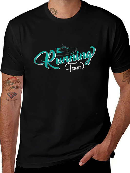 Running Team Graphic Tee - Black Casual Shirt