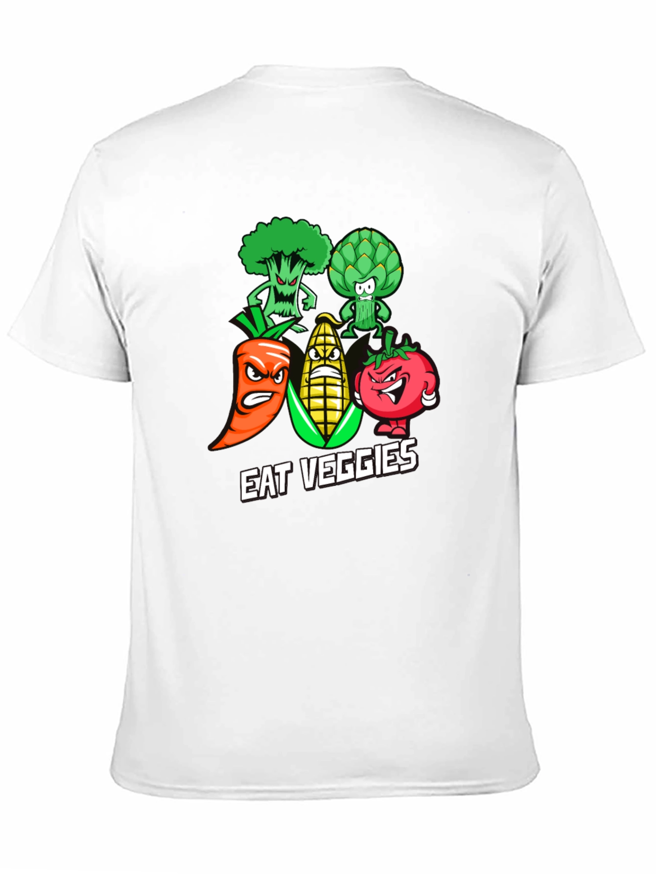 Eat Veggies Graphic T-Shirt - Black