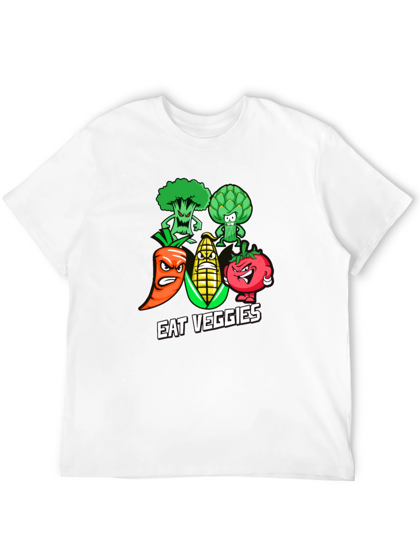 Eat Veggies Graphic T-Shirt - Black