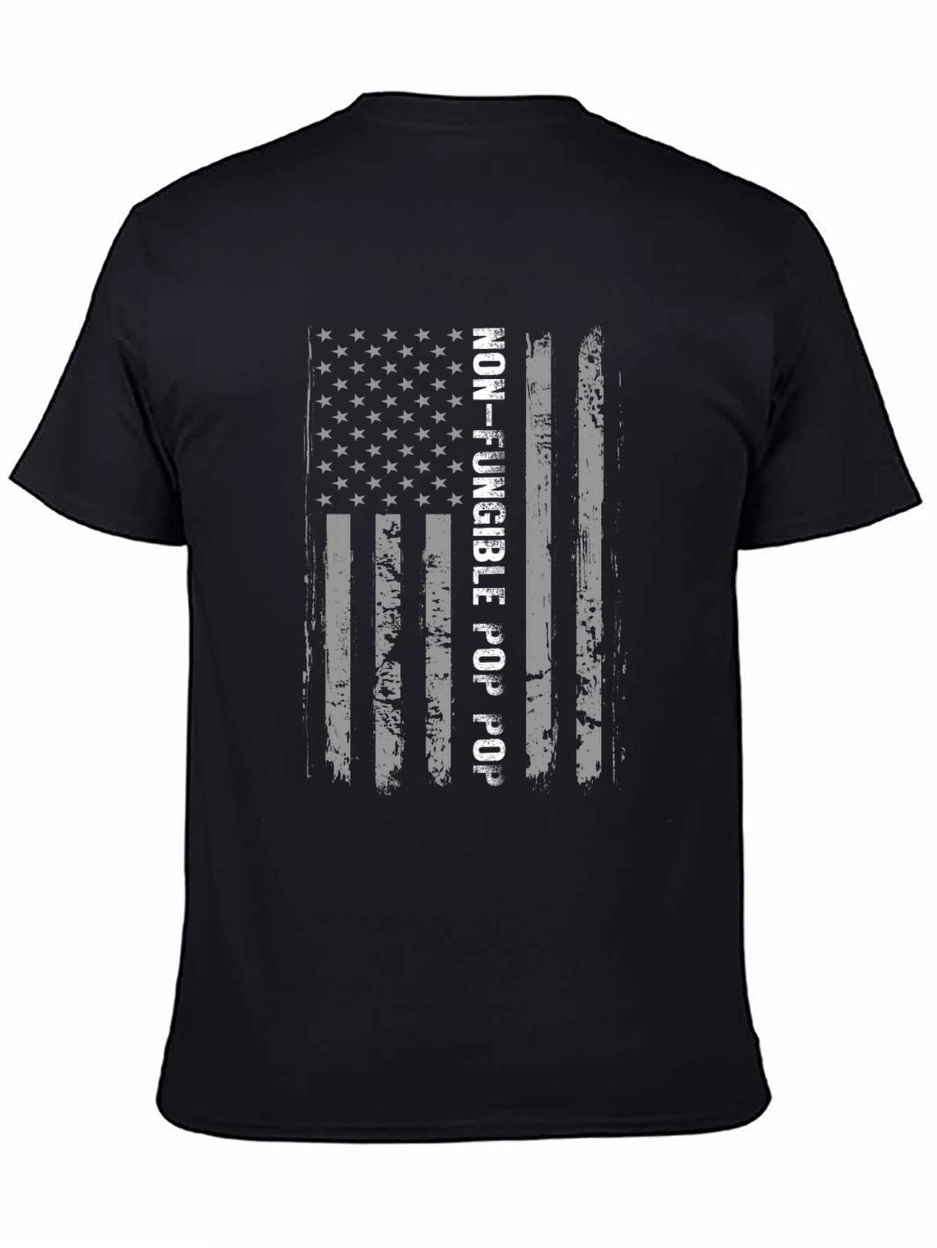 Non-Fungible Pop Pop T-Shirt - Patriotic USA Flag Design