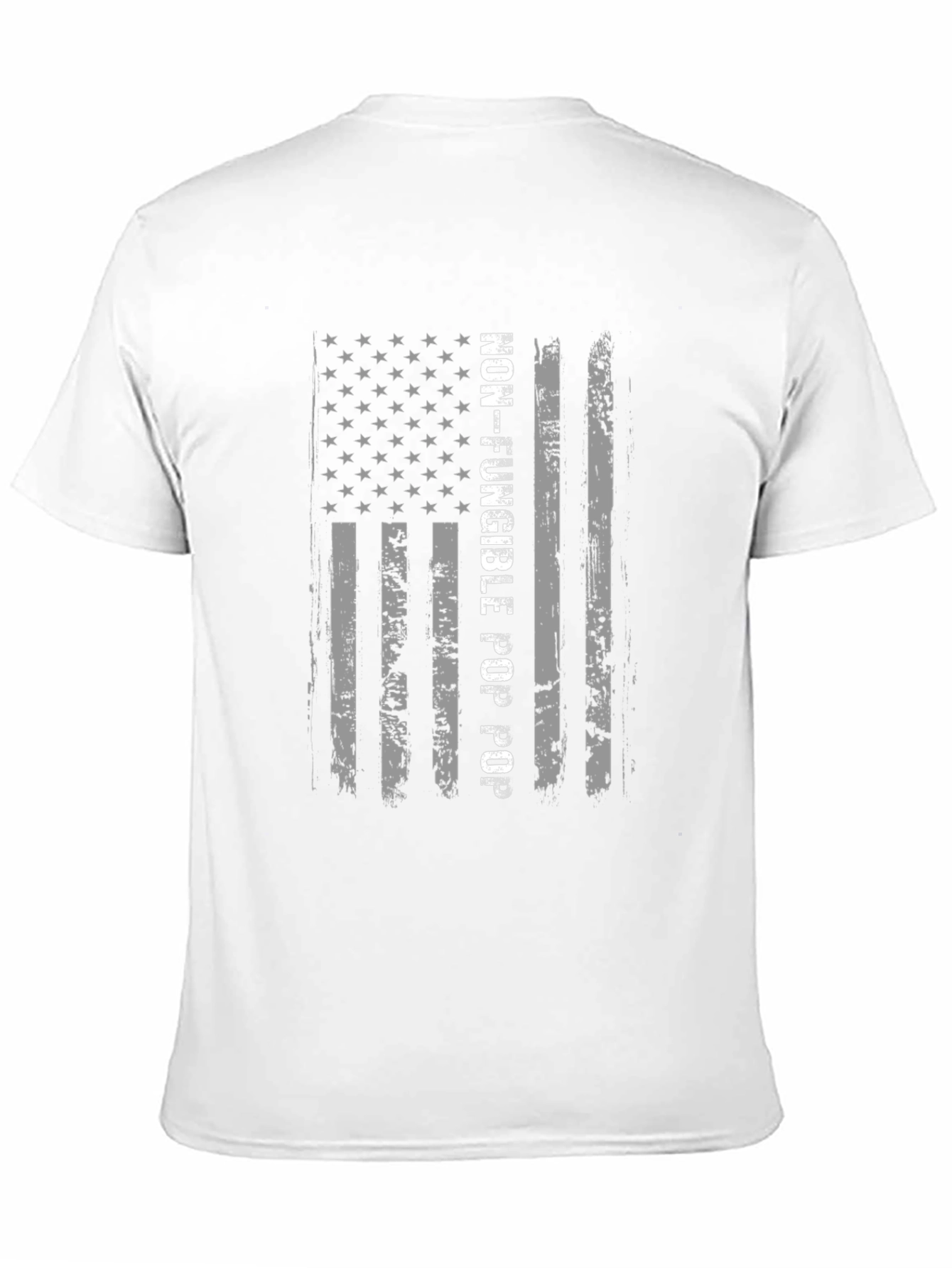 Non-Fungible Pop Pop T-Shirt - Patriotic USA Flag Design