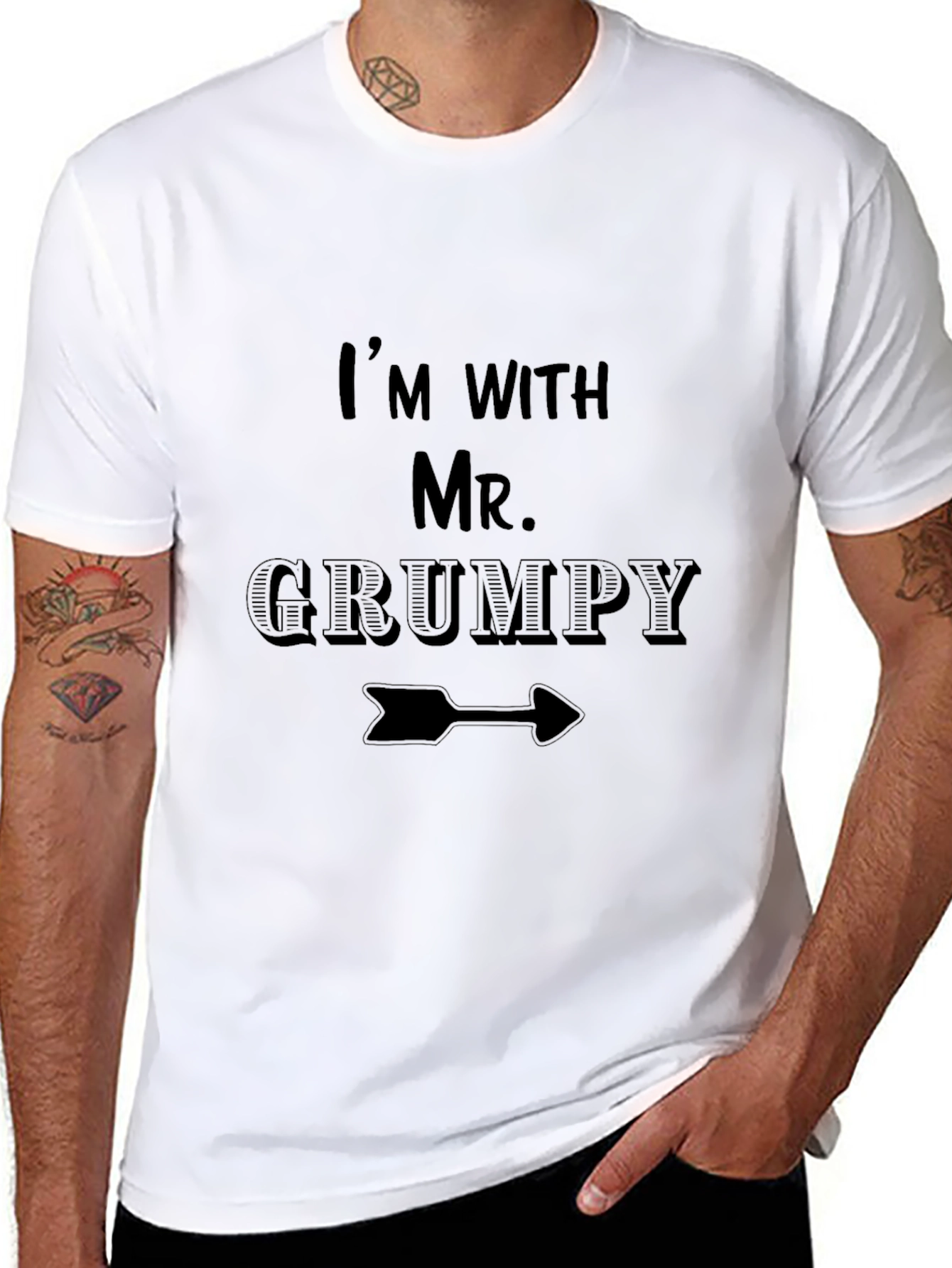 Im with Mr. Grumpy Funny Novelty T-Shirt