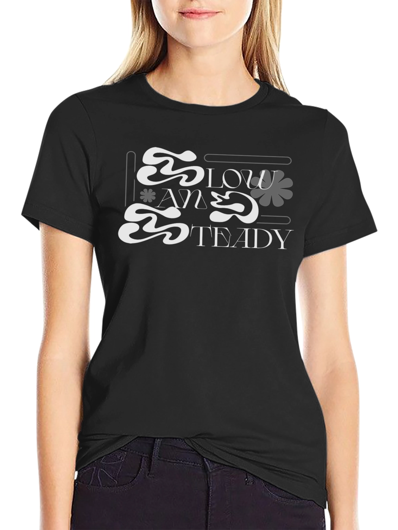Slow and Steady Graphic Tee - Black