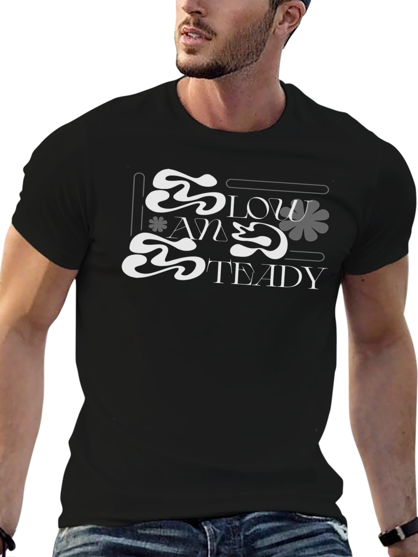Slow and Steady Graphic Tee - Black