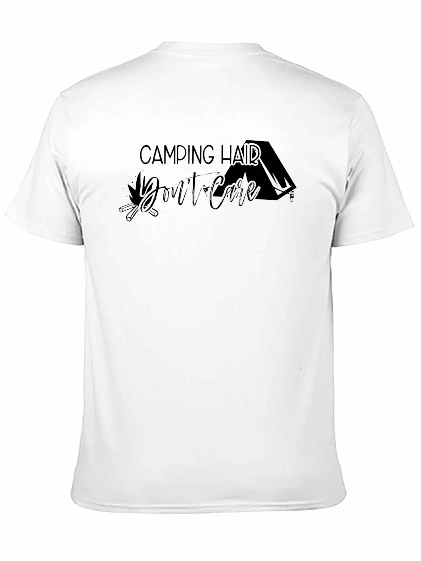 Camping Hair Dont Care Black Tee