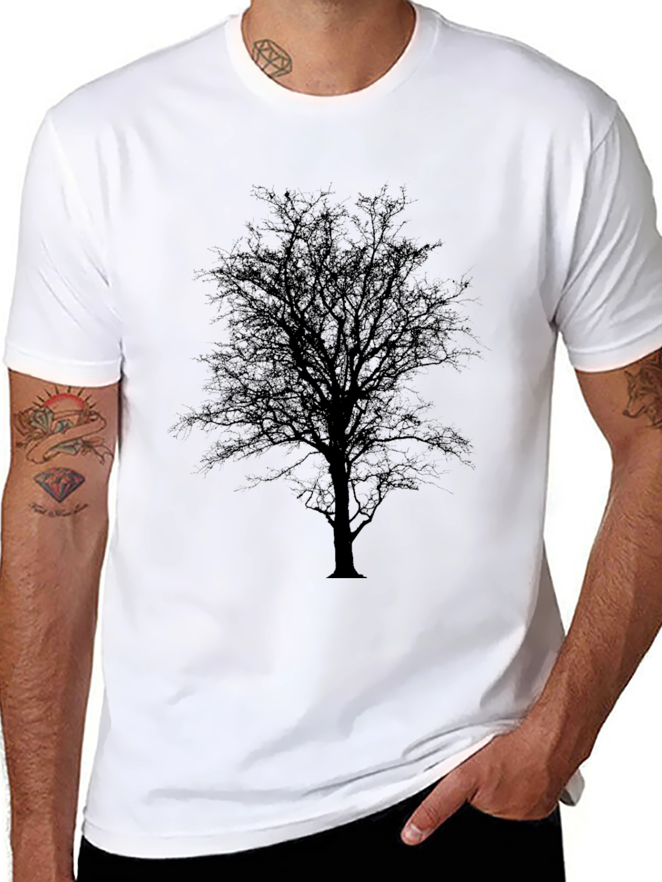 Black Tree Silhouette T-Shirt