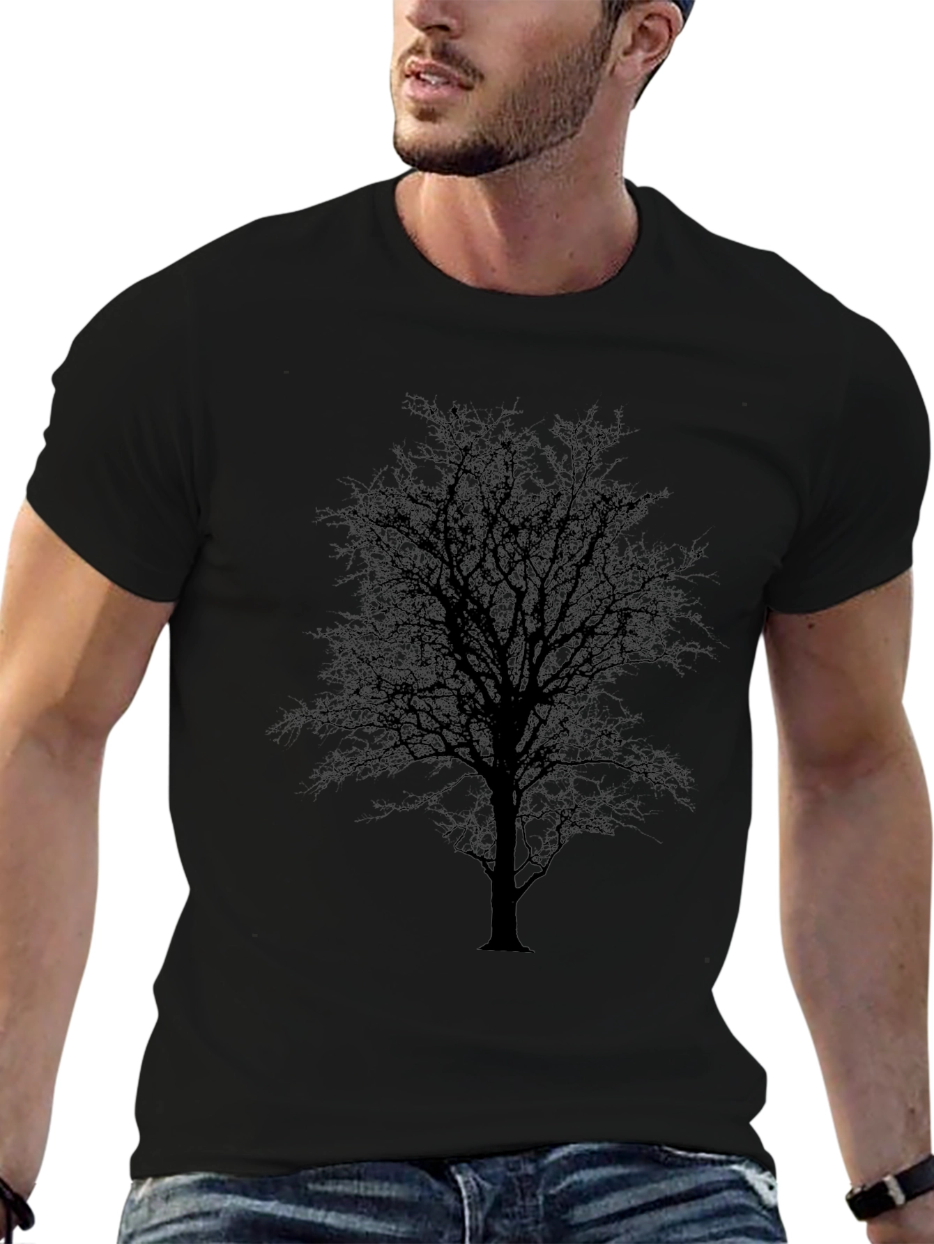 Black Tree Silhouette T-Shirt