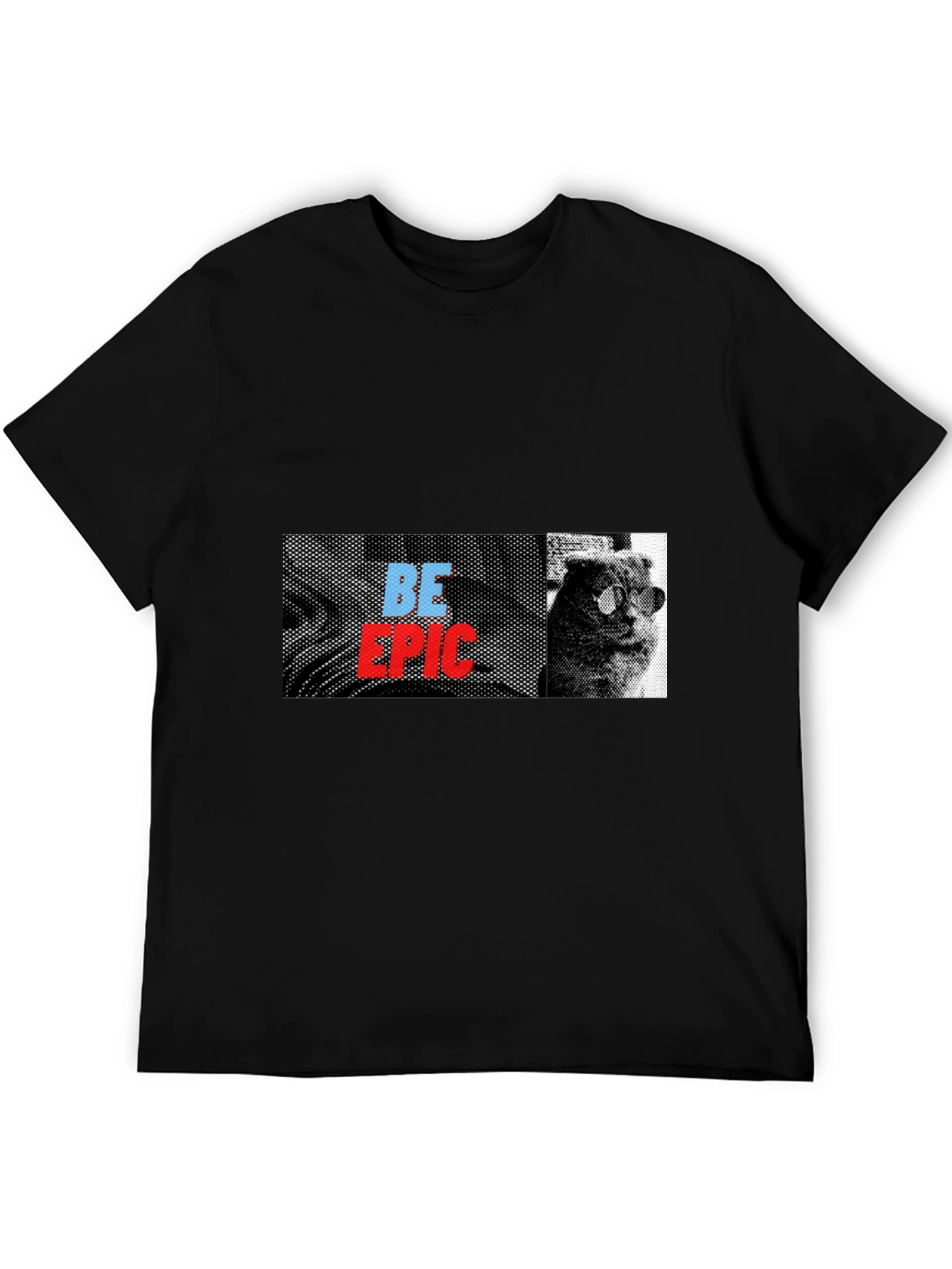 Be Epic Cat Graphic Tee - Black