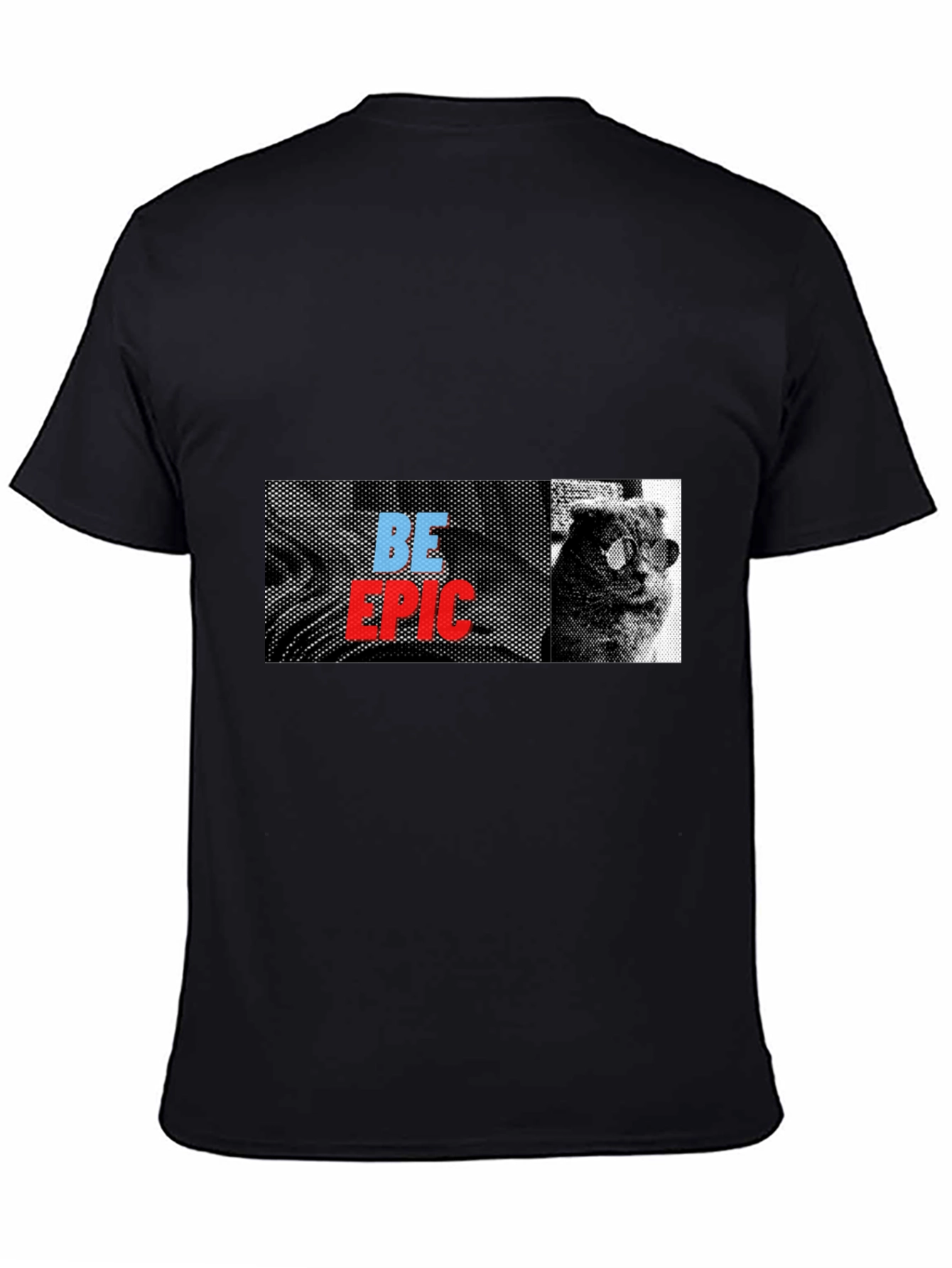 Be Epic Cat Graphic Tee - Black