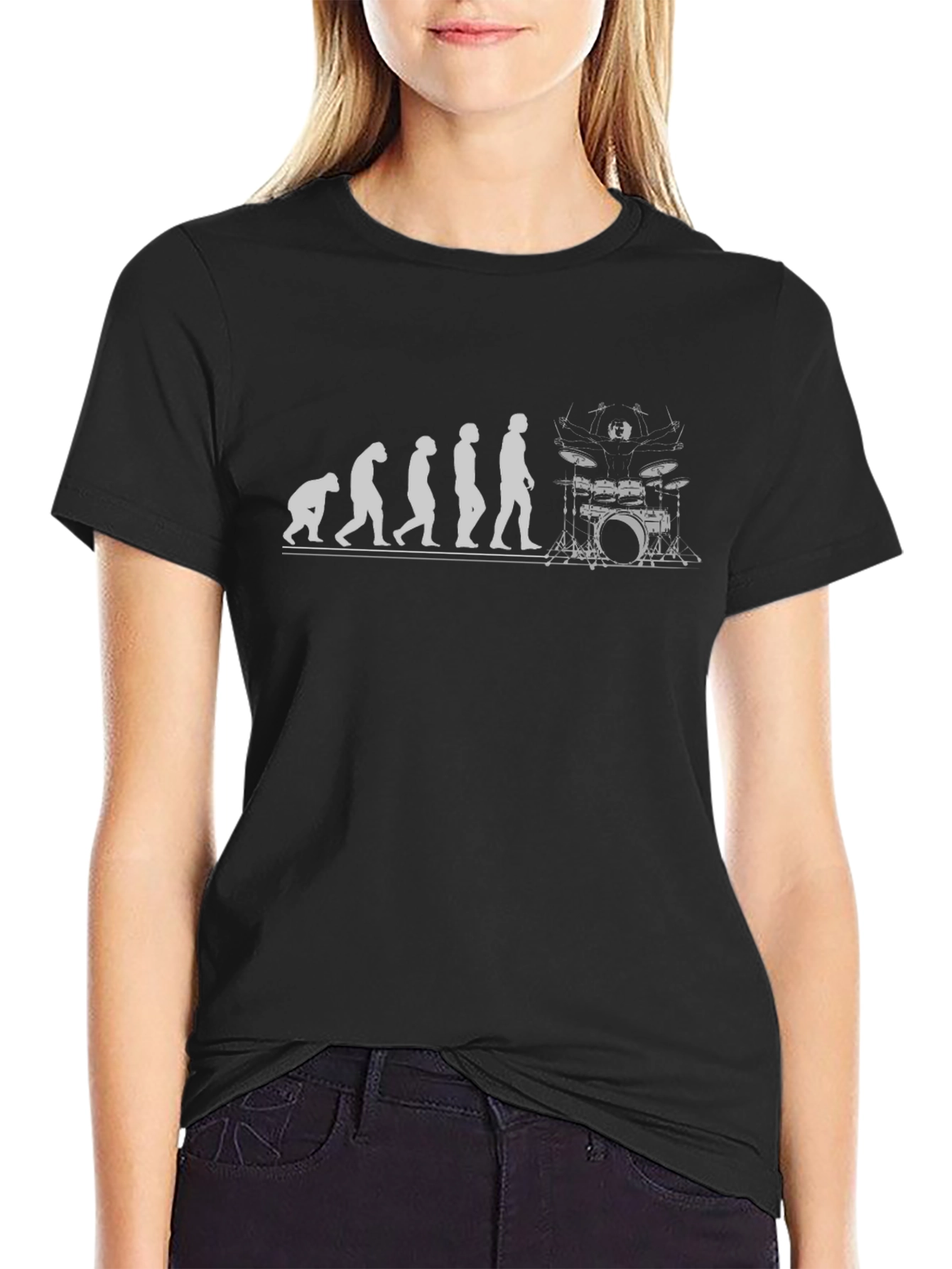 Evolution Drummer T-Shirt - Black Cotton Blend